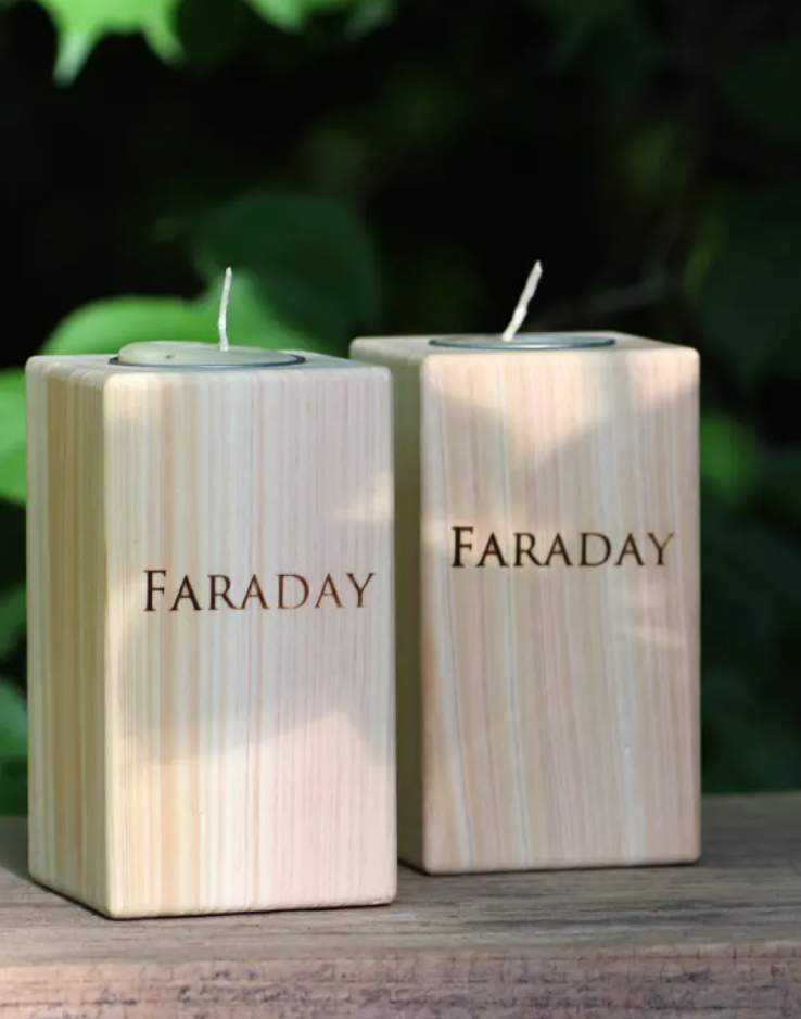 【国産ヒノキ使用】ティーライト キャンドルスタンド｜FARADAY