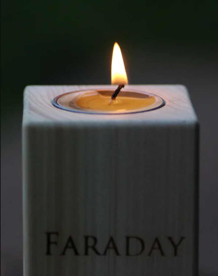 【国産ヒノキ使用】ティーライト キャンドルスタンド｜FARADAY