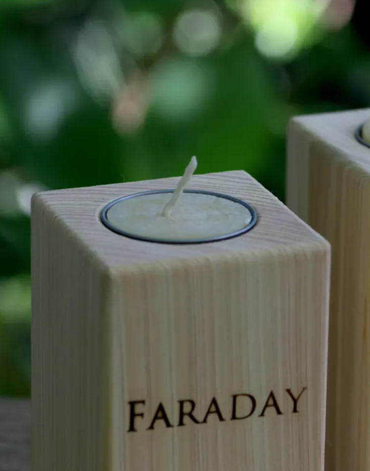 【国産ヒノキ使用】ティーライト キャンドルスタンド｜FARADAY