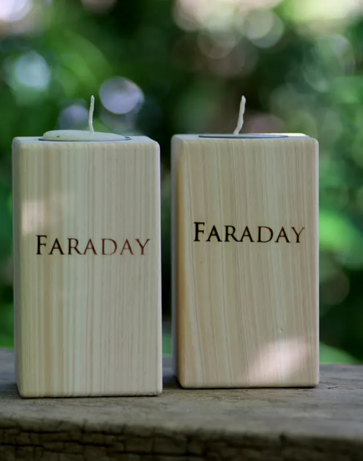 【国産ヒノキ使用】ティーライト キャンドルスタンド｜FARADAY