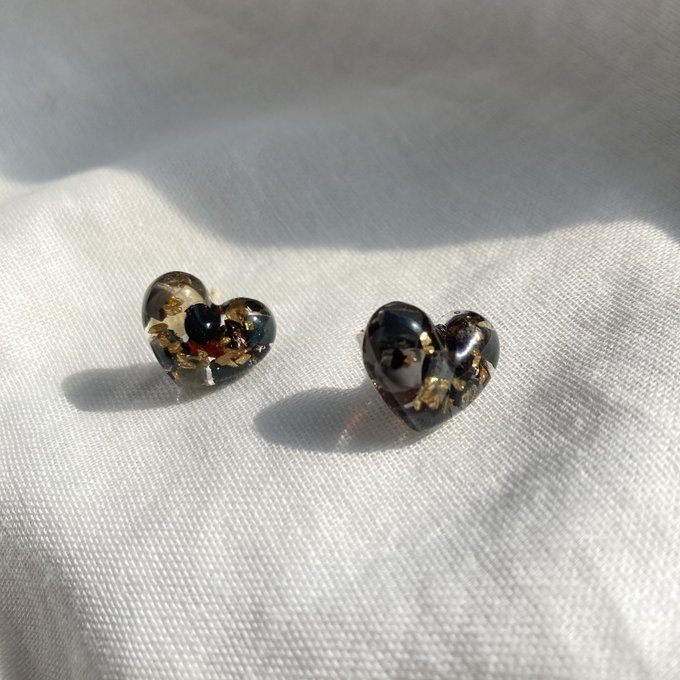 【川から海を守る】大人のビターheart♥ pierce/earring