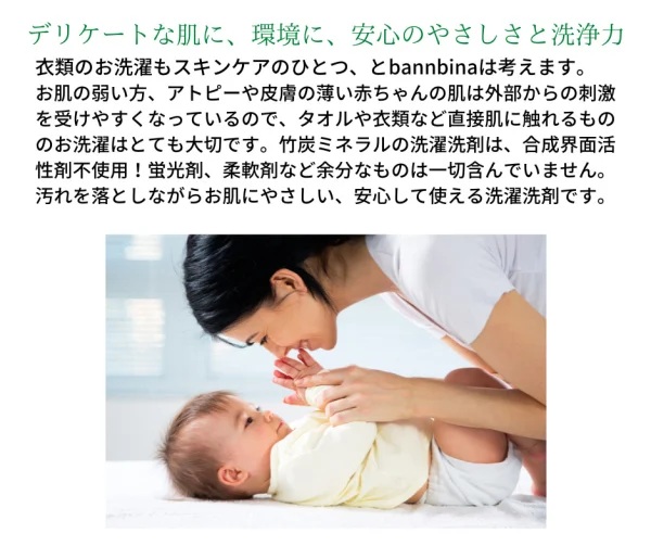 竹ふわり＜竹炭ミネラル洗濯洗剤＞｜bambina365