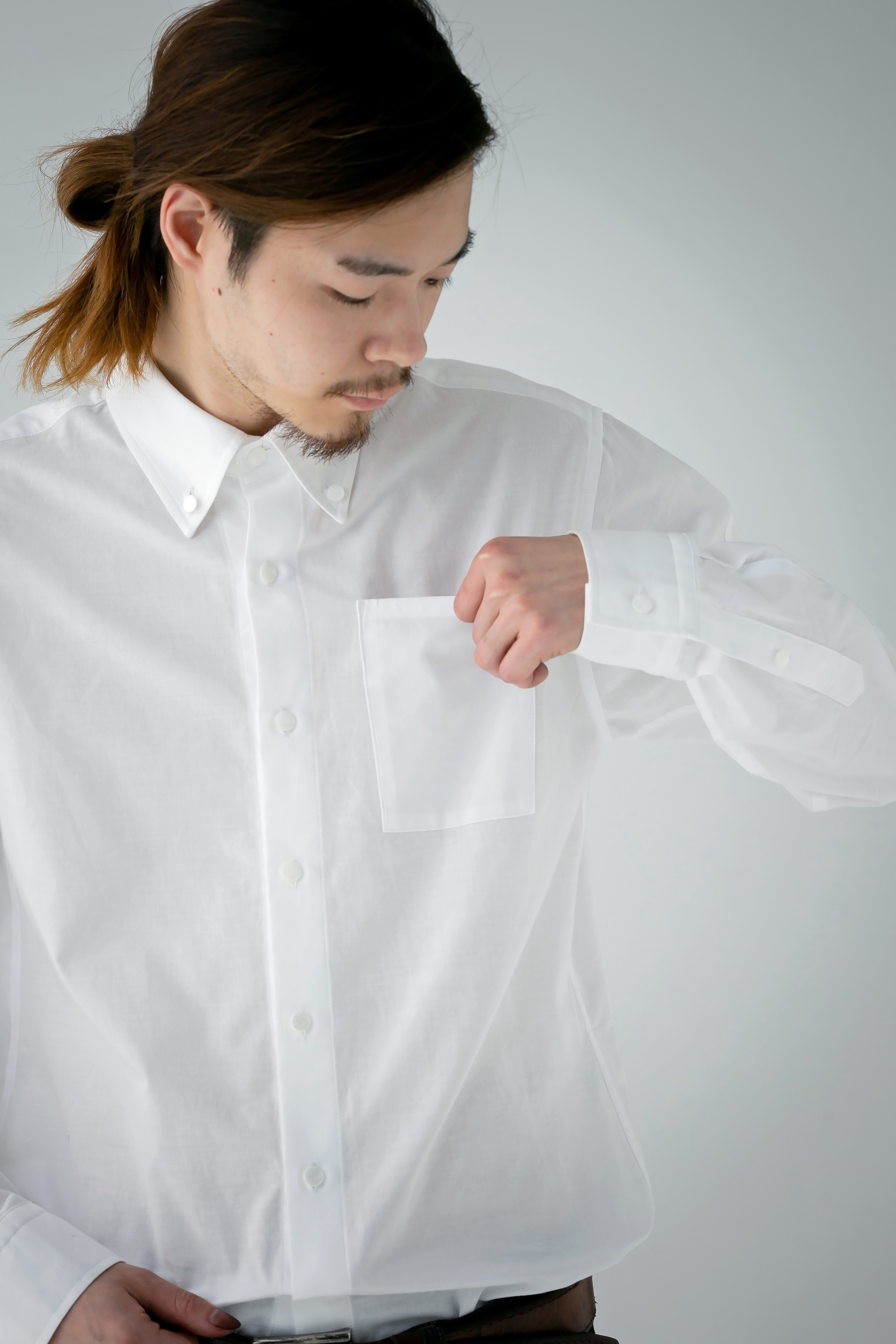 棉匠白シャツ BUTTON DOWN