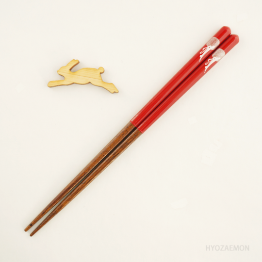 幸せの白うさぎ（月うさぎ赤21.5cm）セット