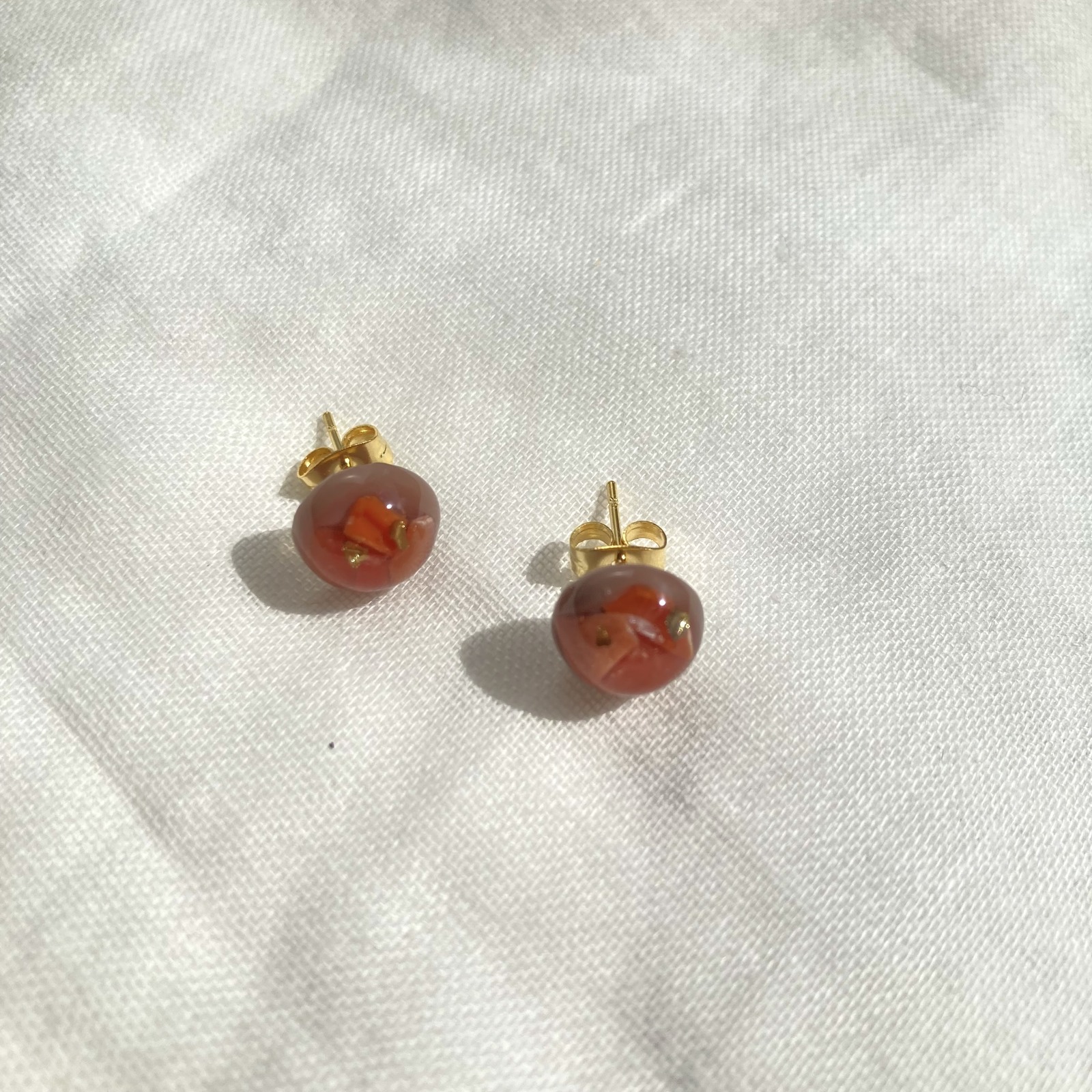 【川から海を守る】terra cotta小粒pierce/earring
