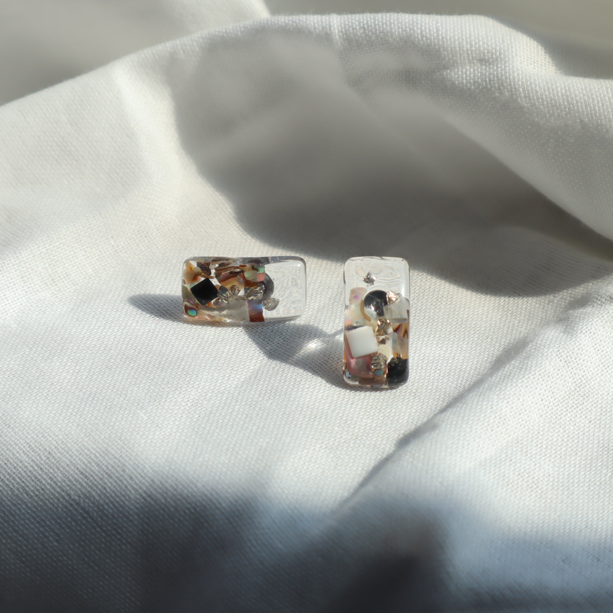 【川から海を守る】Arakawa series　長方形pierce/earring　small