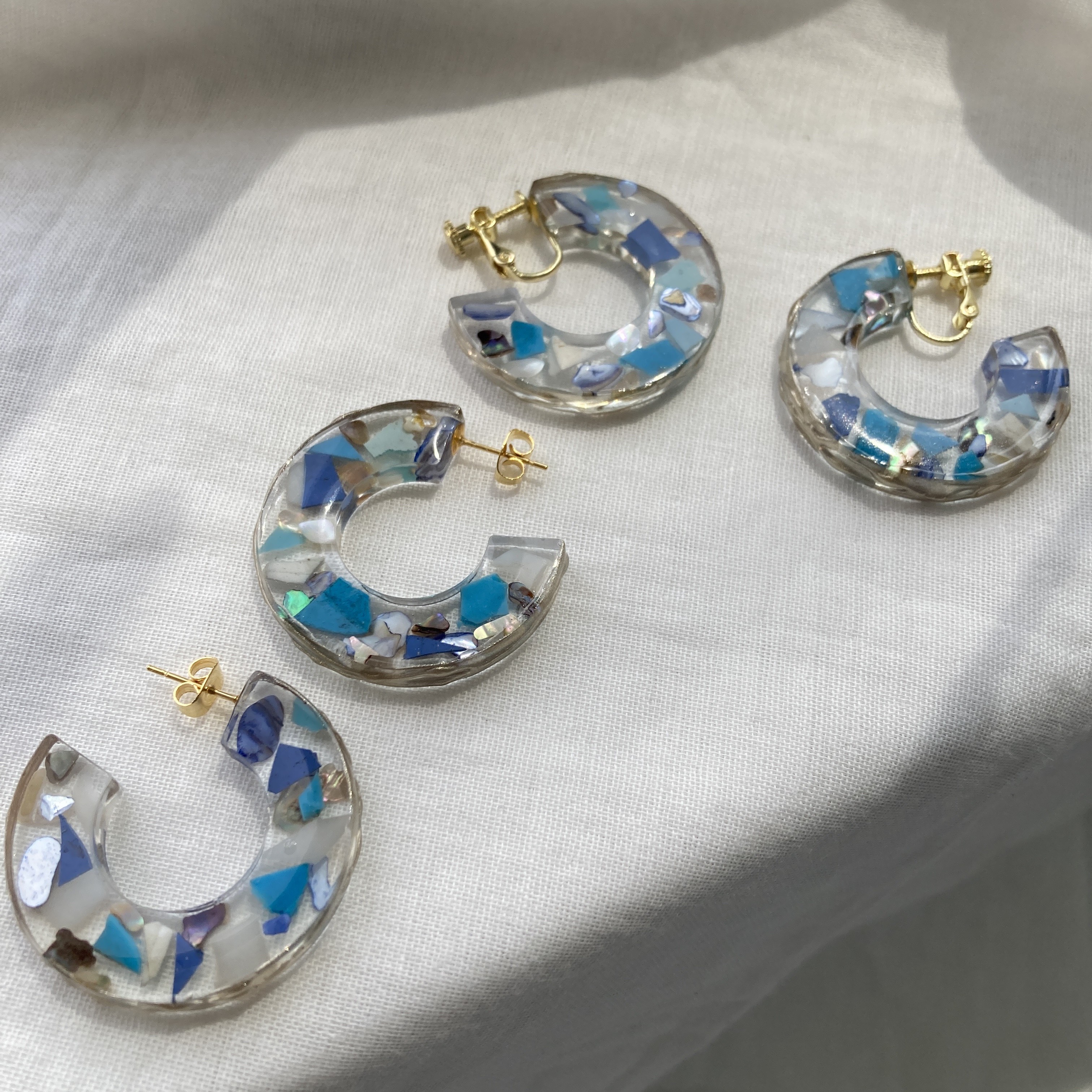 【川から海を守る】Sun kissed hoop pierce/earring