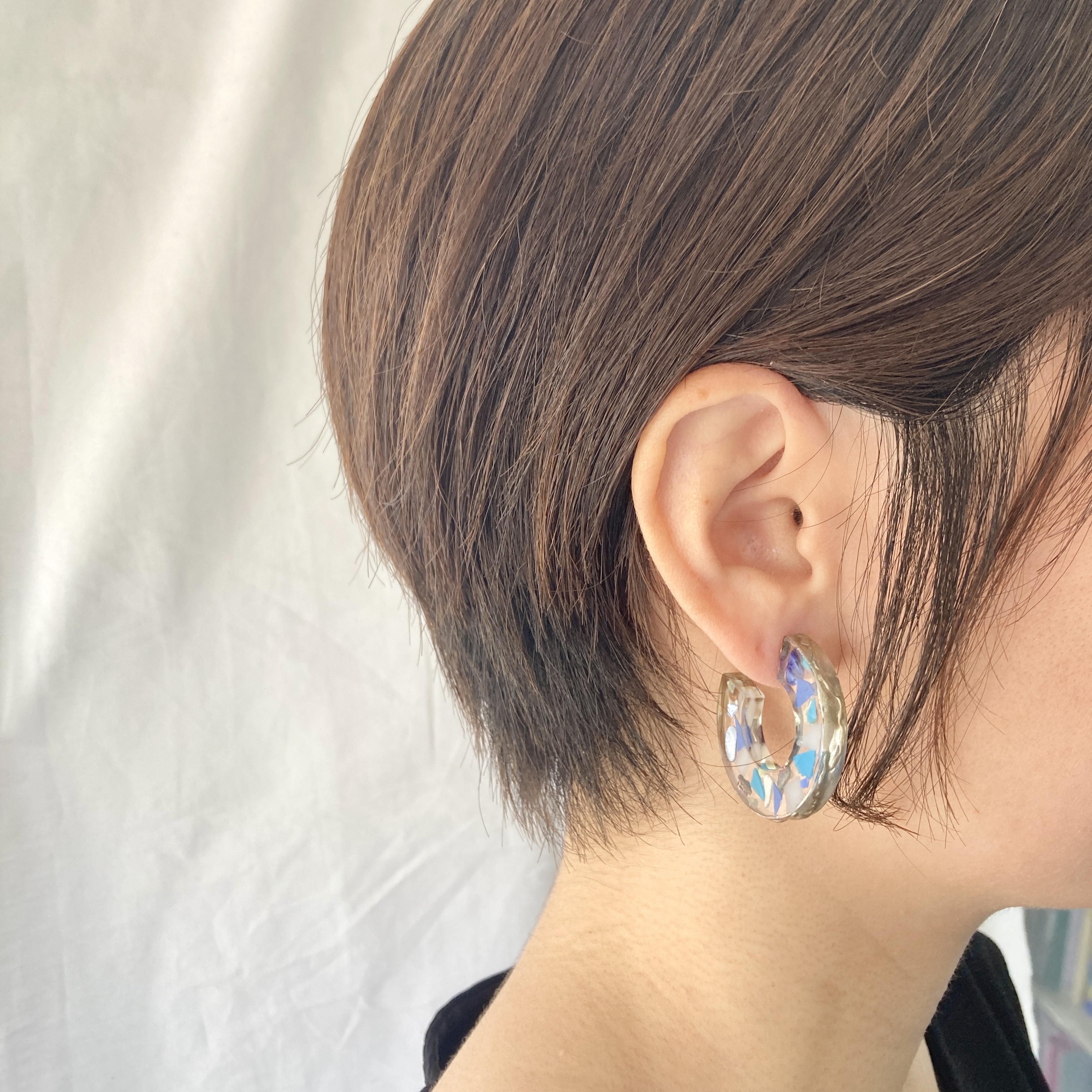 【川から海を守る】Sun kissed hoop pierce/earring