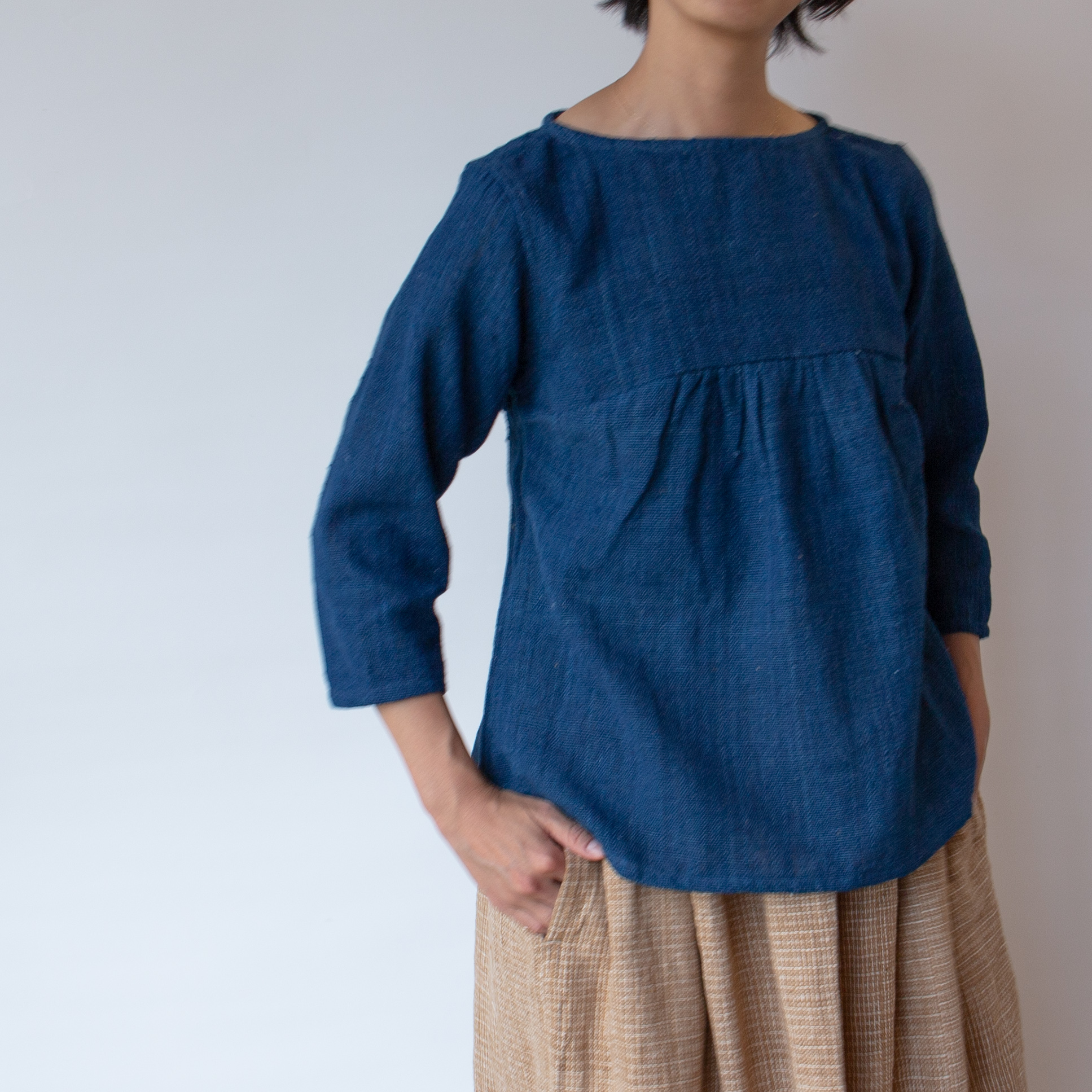 namu tops / long sleeve / 藍染