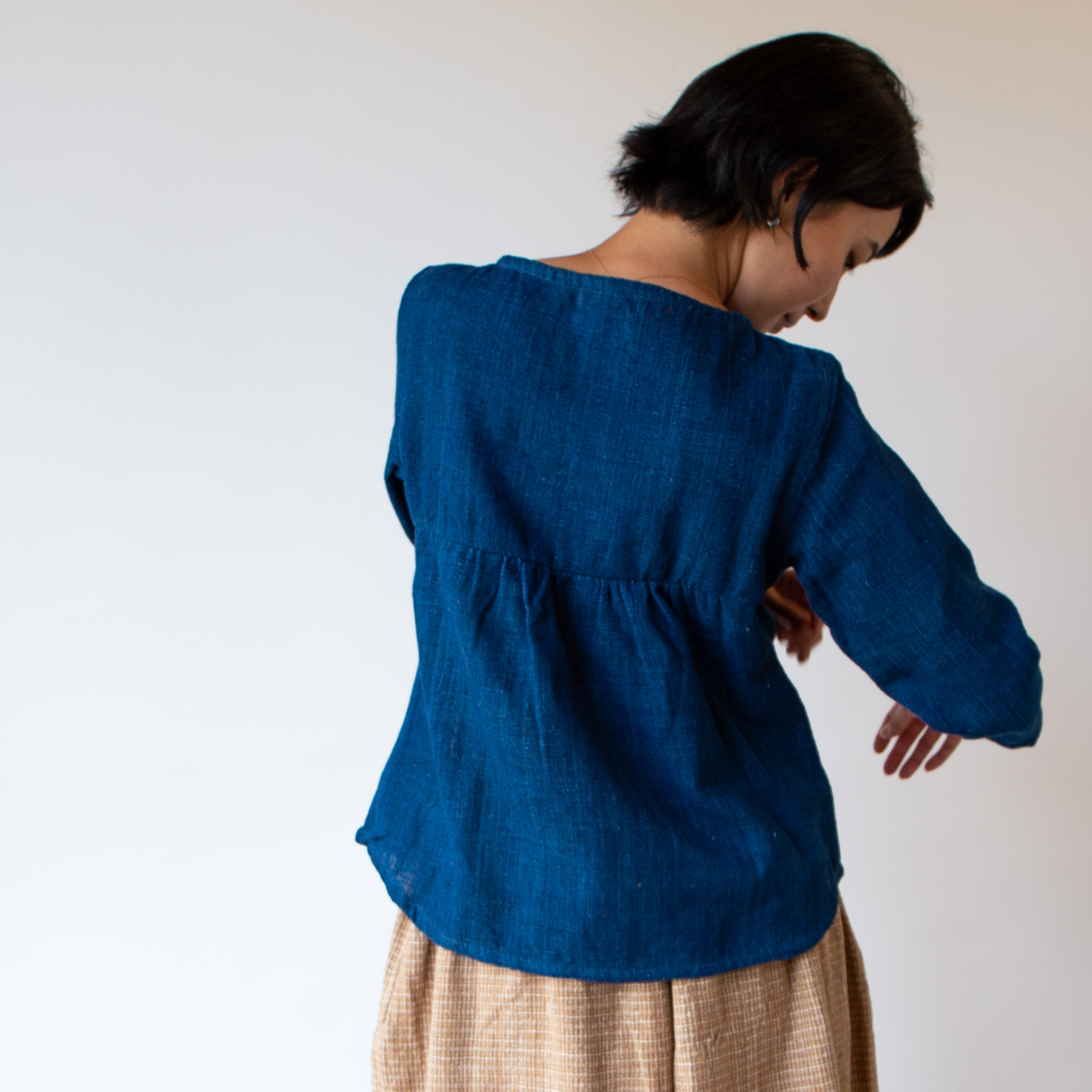 namu tops / long sleeve / 藍染