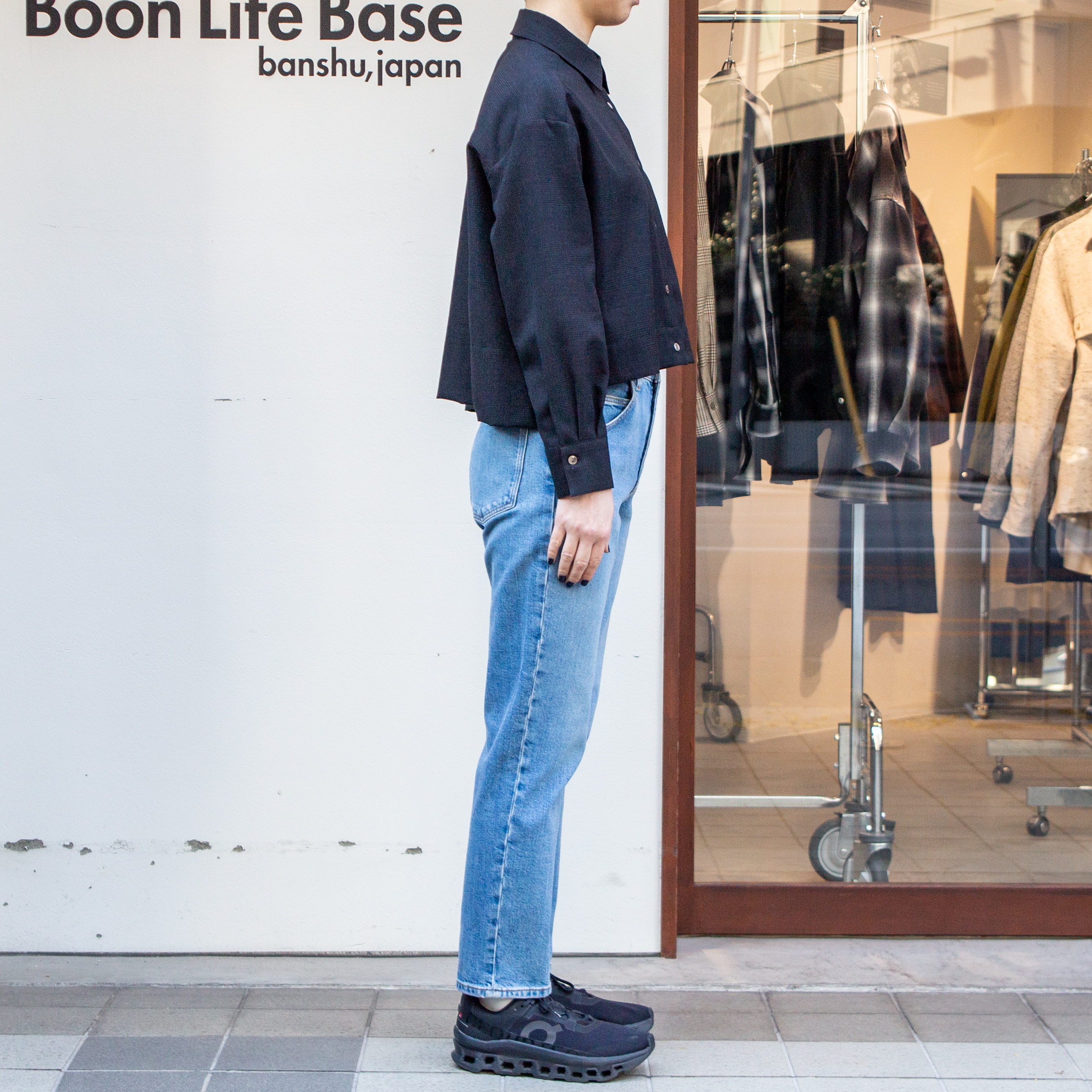 播州織　シャドウグレンチェックショートシャツ