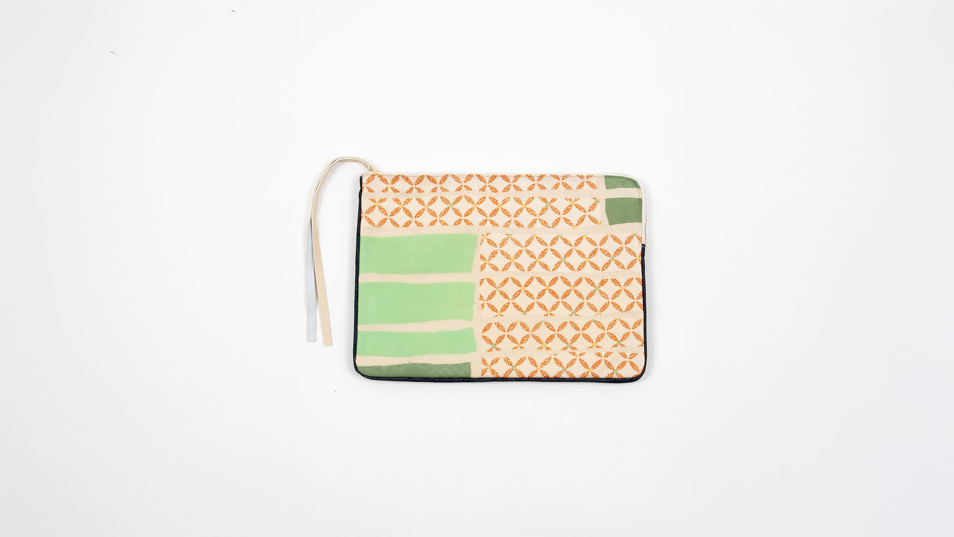 キモノ_クラッチバッグ｜七宝・緑地紋