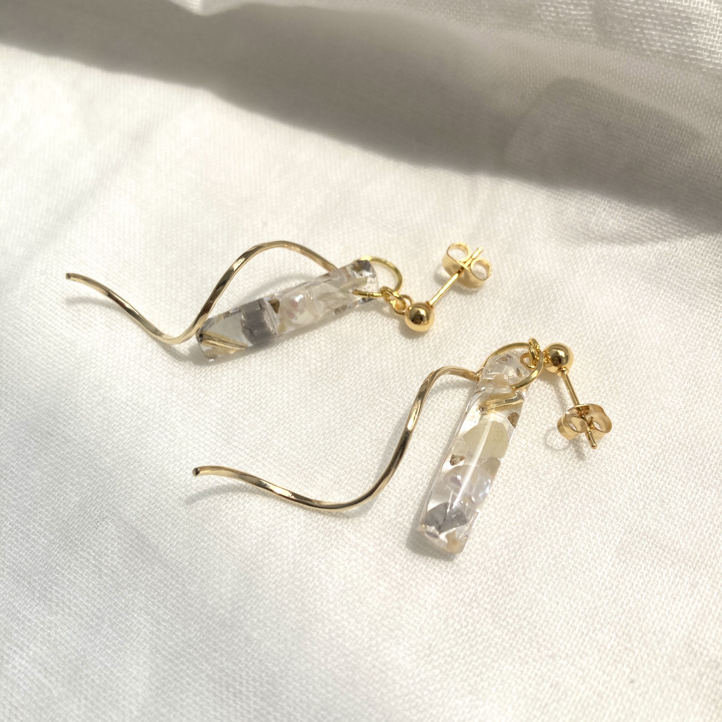 【川から海を守る】gray×stick（earring/pierce）