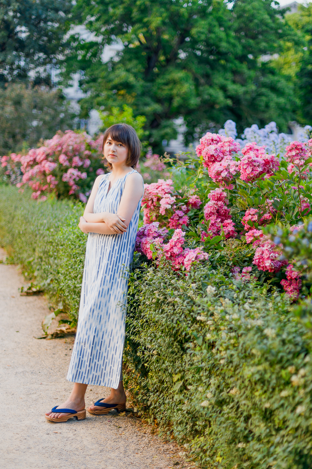 旅する藍とワンピース【艶-TSUYA-SKIRT | JAPAN BLUE（縞）】 | tells  