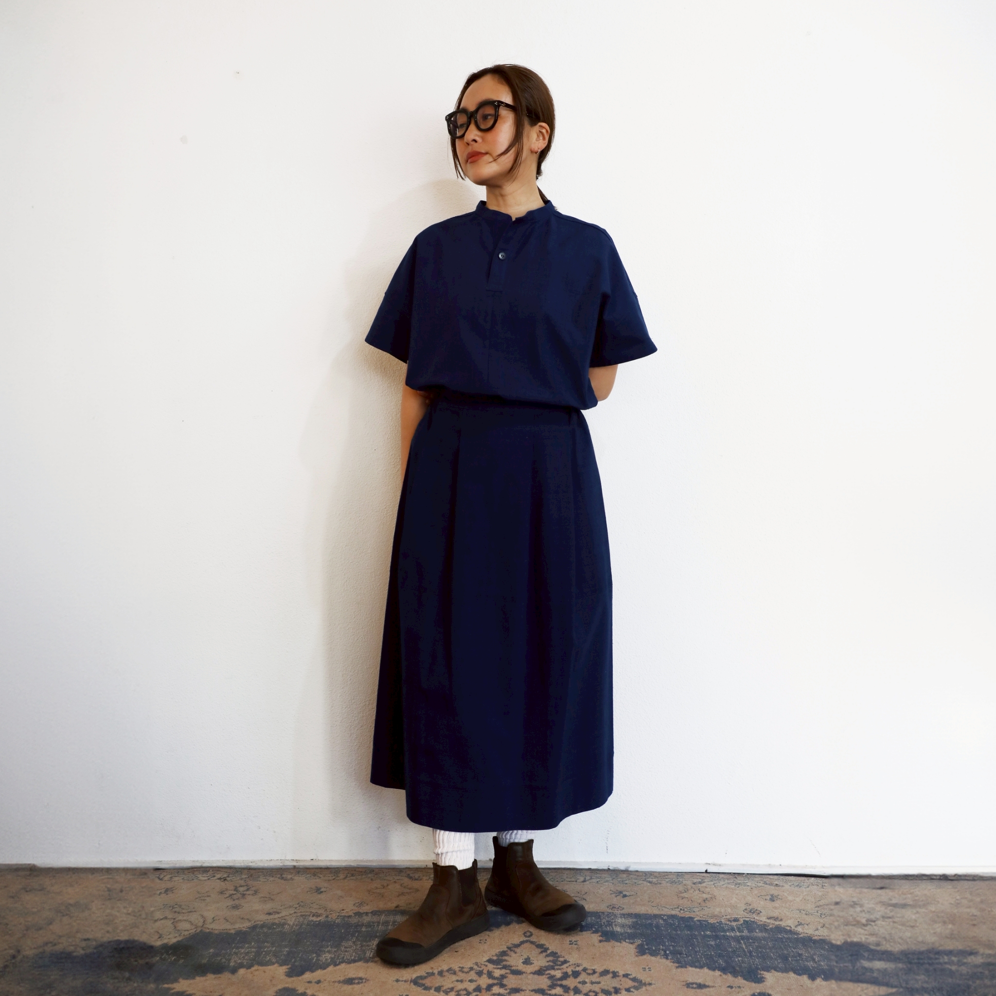 旅する藍とシャツ【TOPS | JAPAN BLUE（無地）】