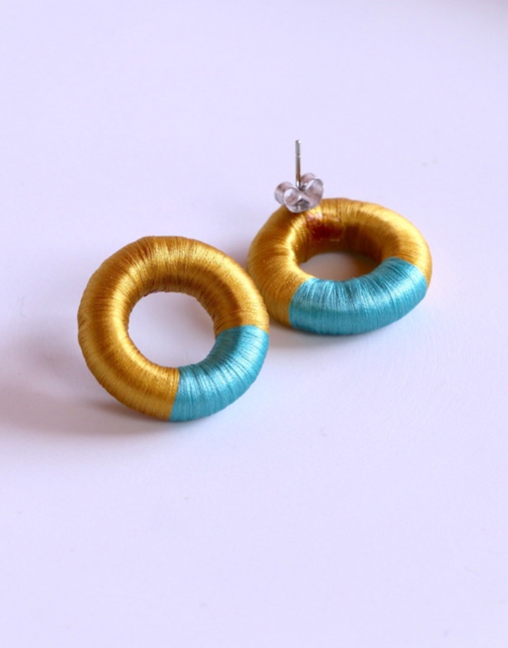 Silk earrings_シルクピアス