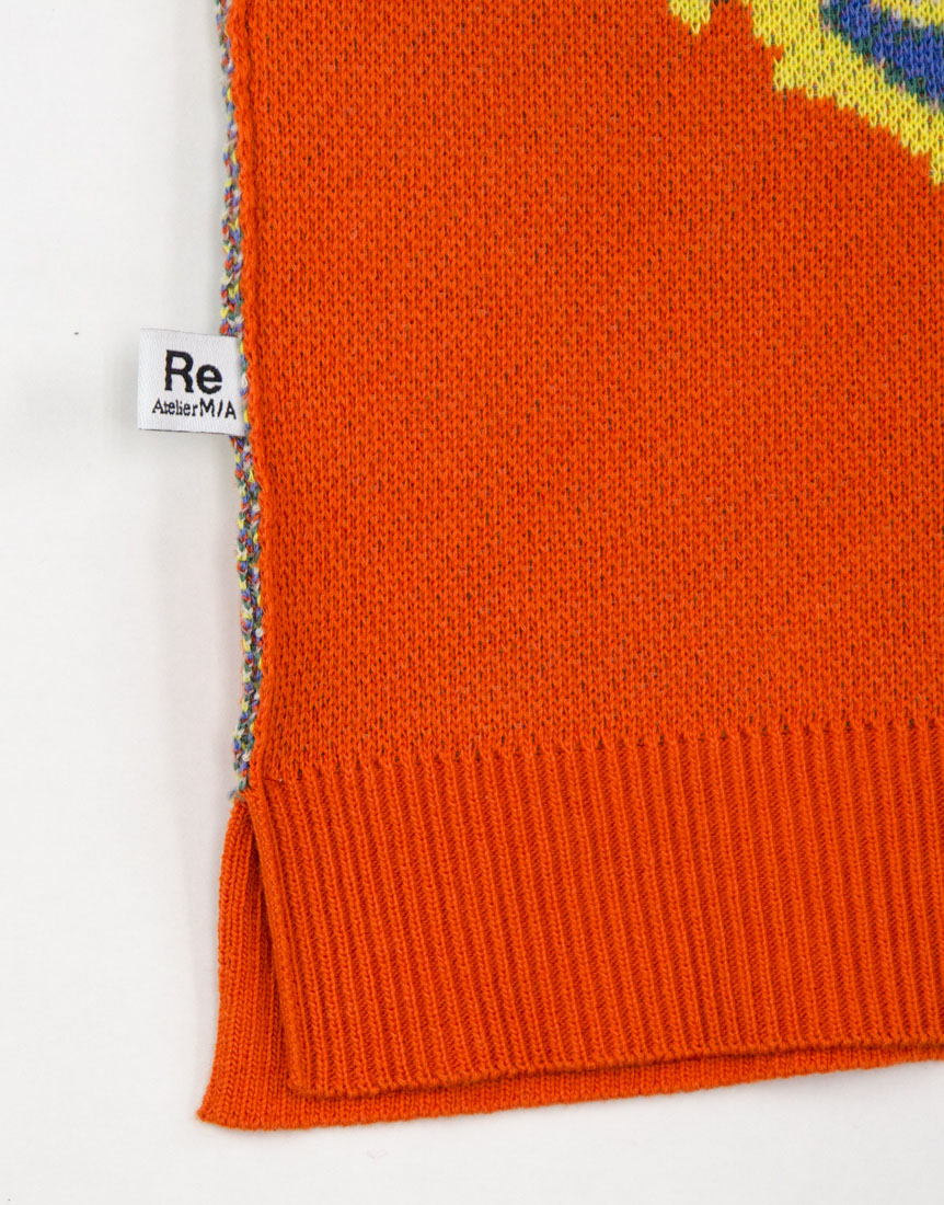 Recycle and Organic yarn Jacquard knit Tops/ リサイクル&オーガニックコットンジャガードニットトップス