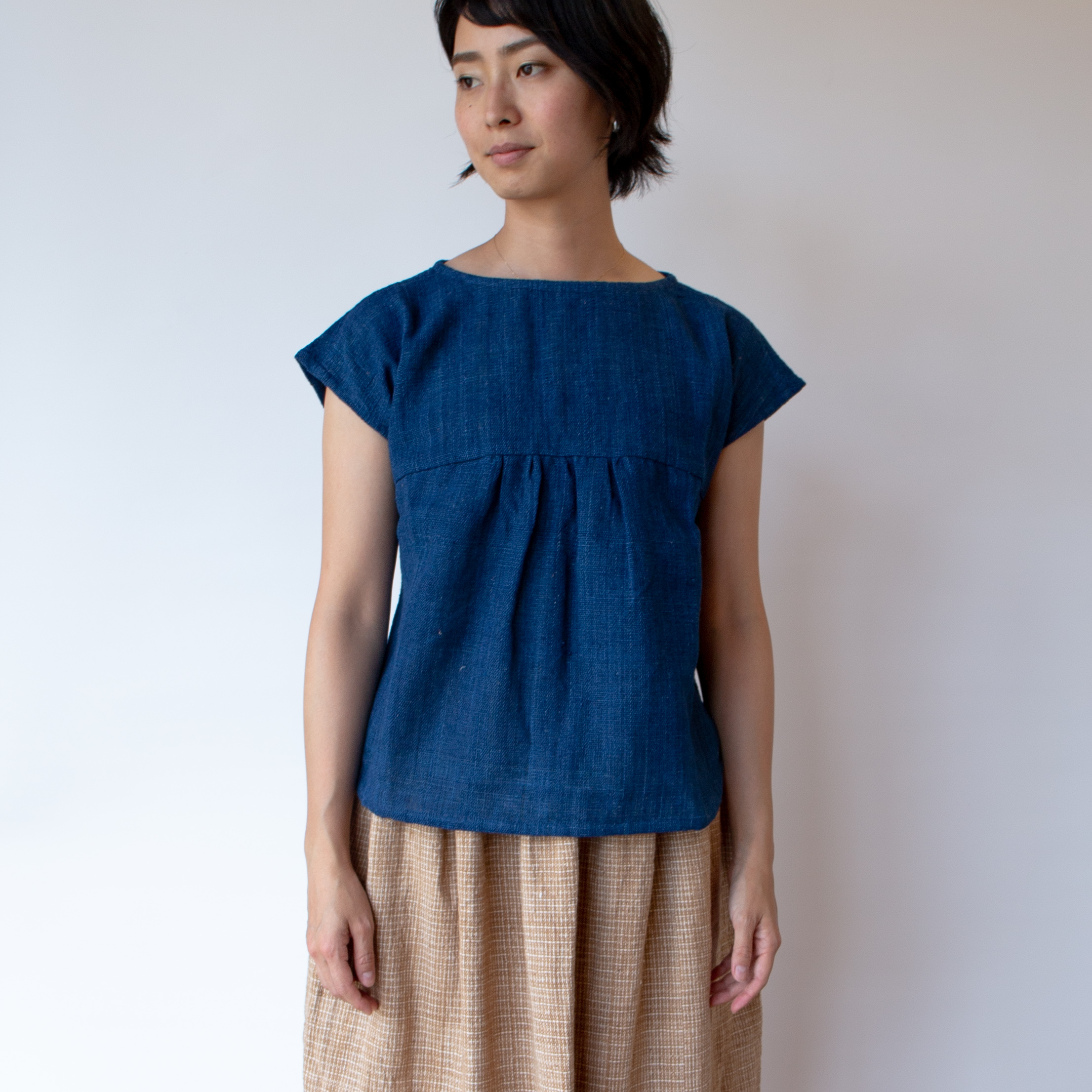 namu tops / short sleeve / 藍染