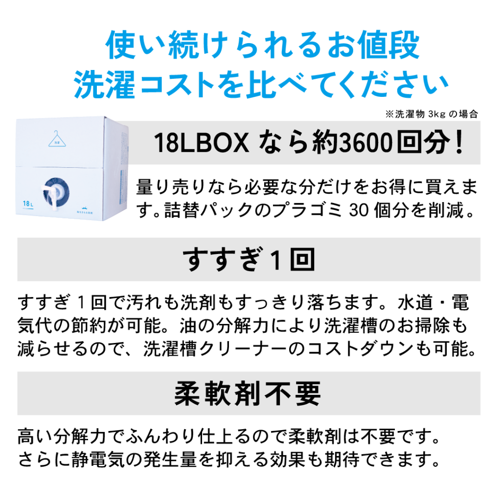 海をまもる洗剤　洗濯用　ボトル（無香/ラベンダ）