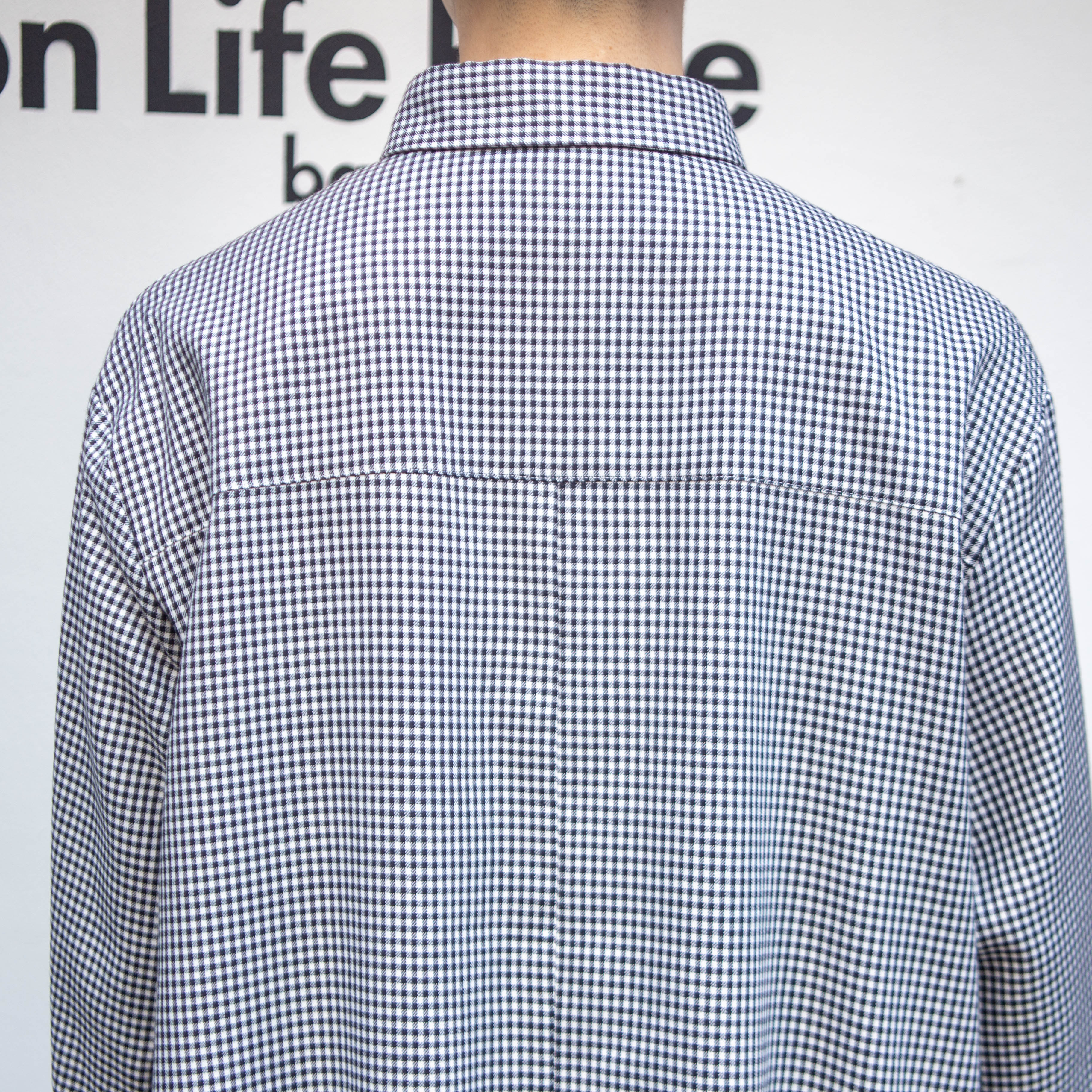 播州織　キュプラ混　ギンガムチェック　Aラインワンピース