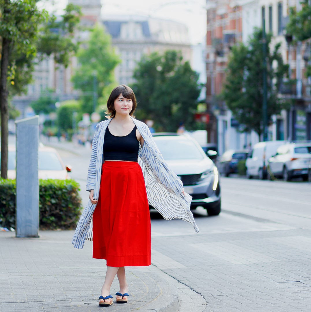 旅する赤いスカート【艶-TSUYA-SKIRT | RED】
