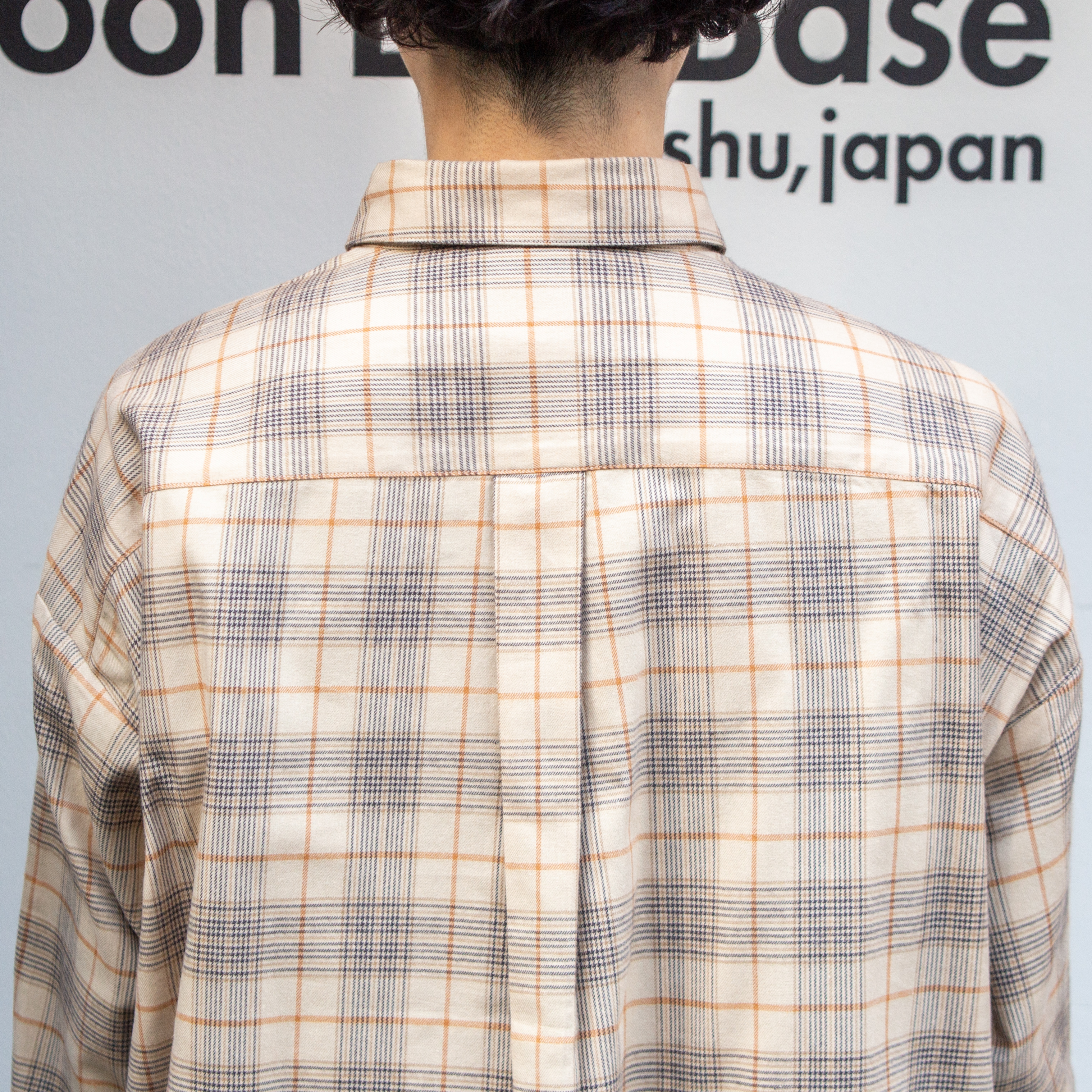 播州織　綿フランネル　グレンチェック　チュニック