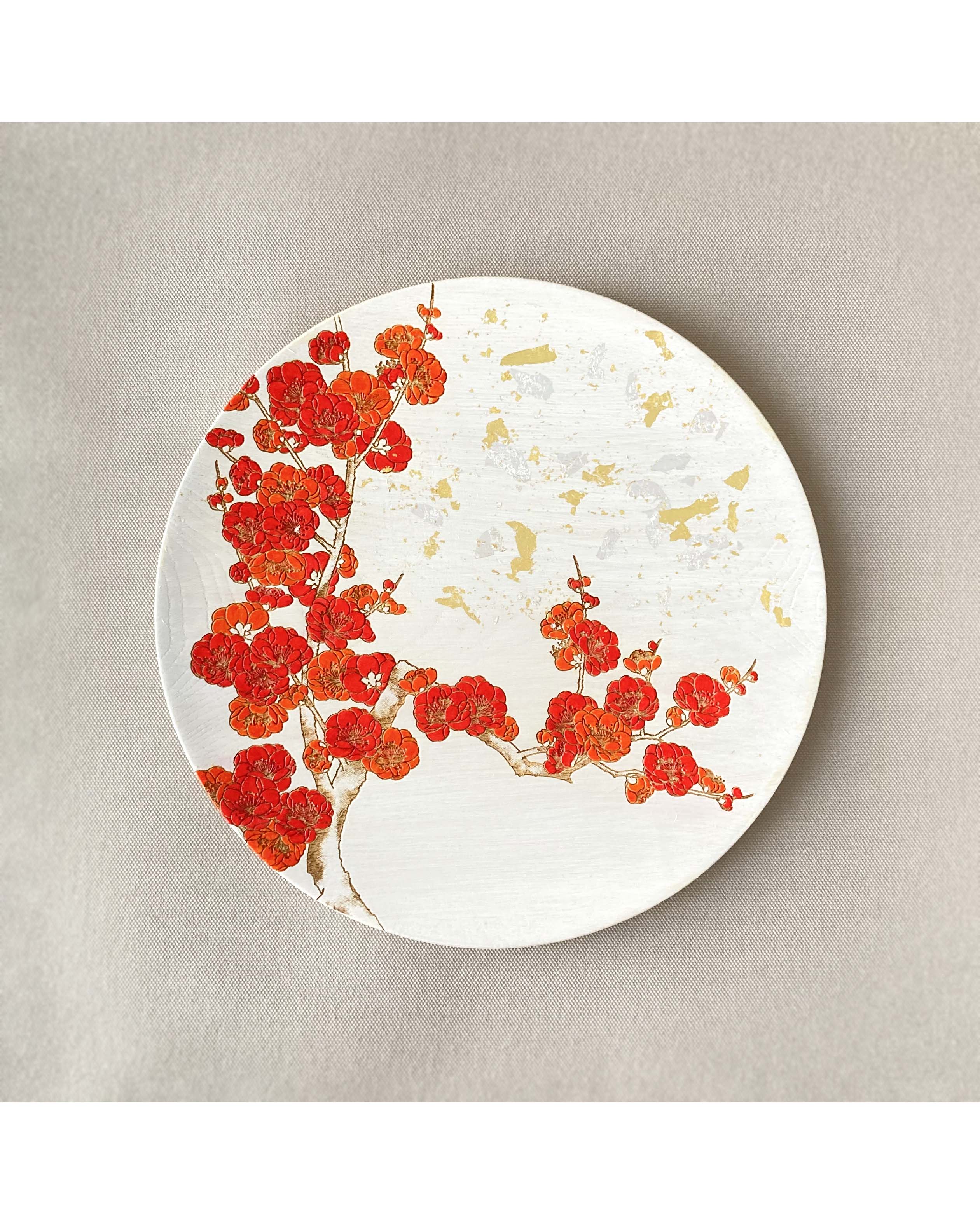 【大皿】紅梅