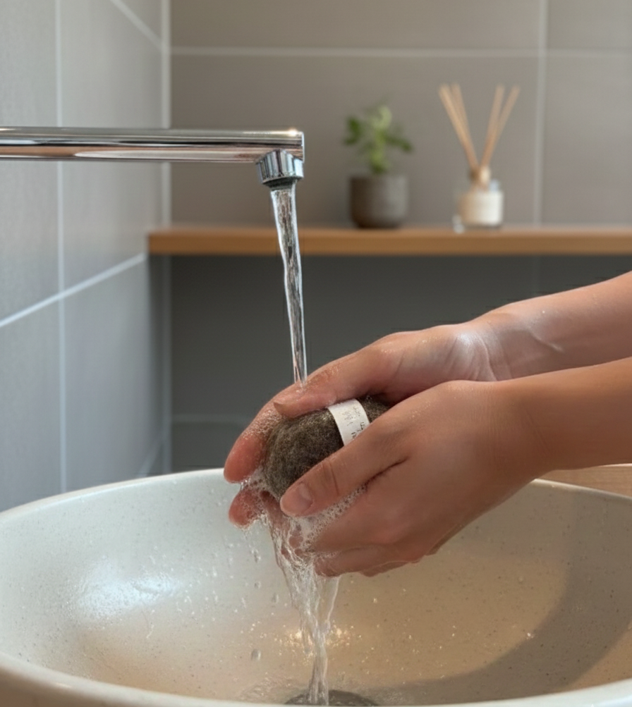 天空のフェルトソープ ― ヒマラヤの87種ハーブで磨く絹肌（フェルト入りオーガニック石鹸）｜EarthLove