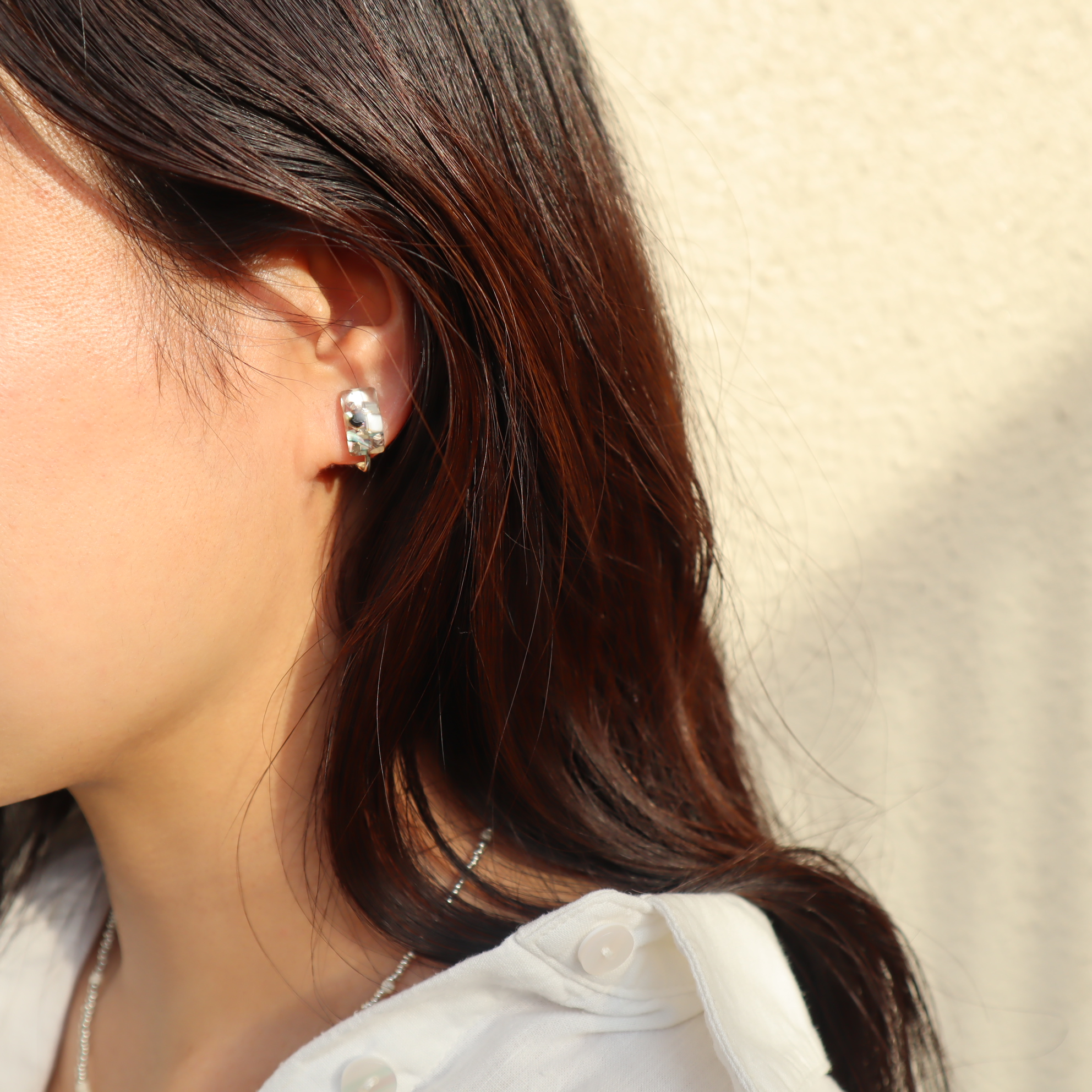 【川から海を守る】Arakawa series 長方形pierce/earring　large