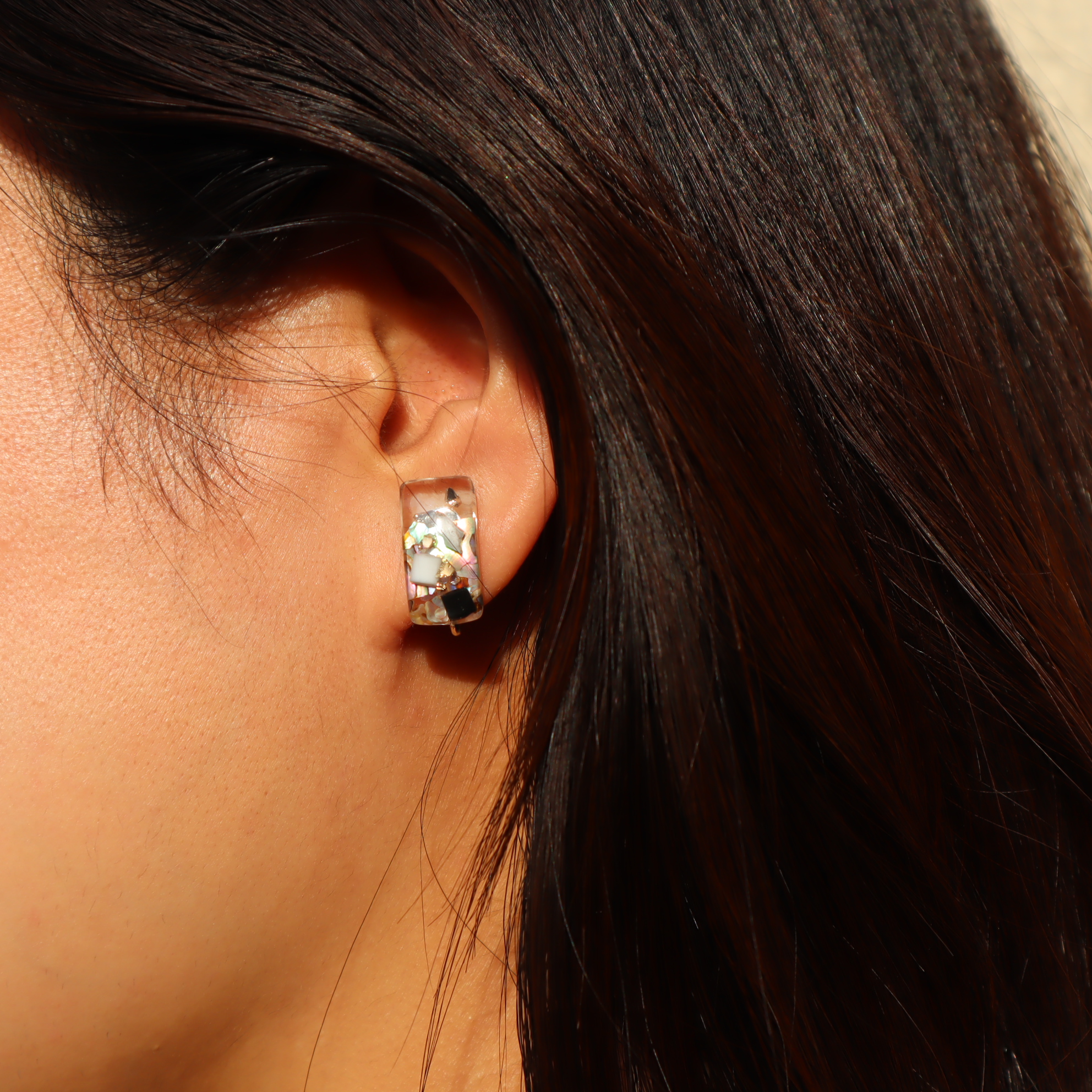 【川から海を守る】Arakawa series 長方形pierce/earring　large