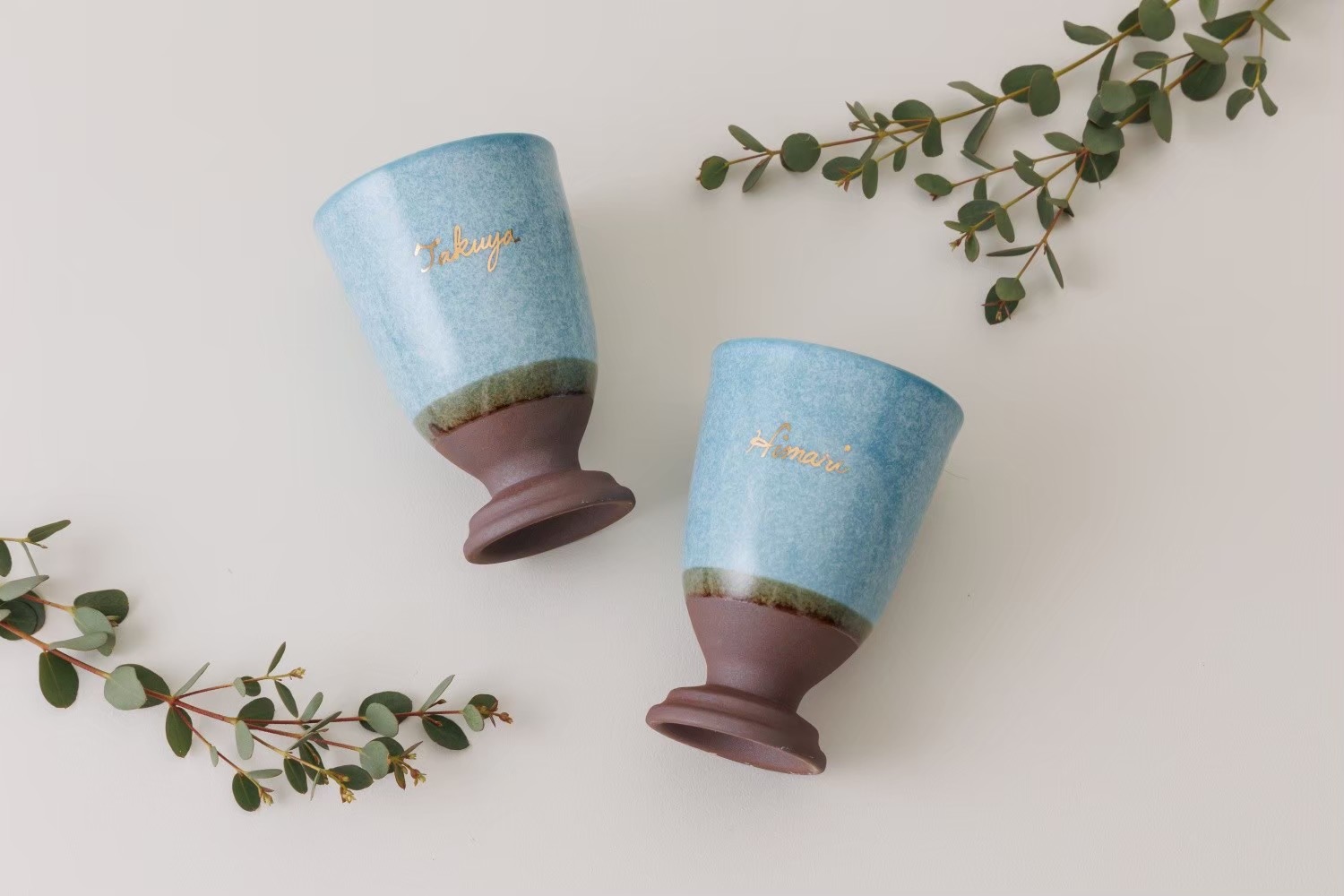 【名入れ】美濃焼カップセット（選べるカラー）｜SHUSHU