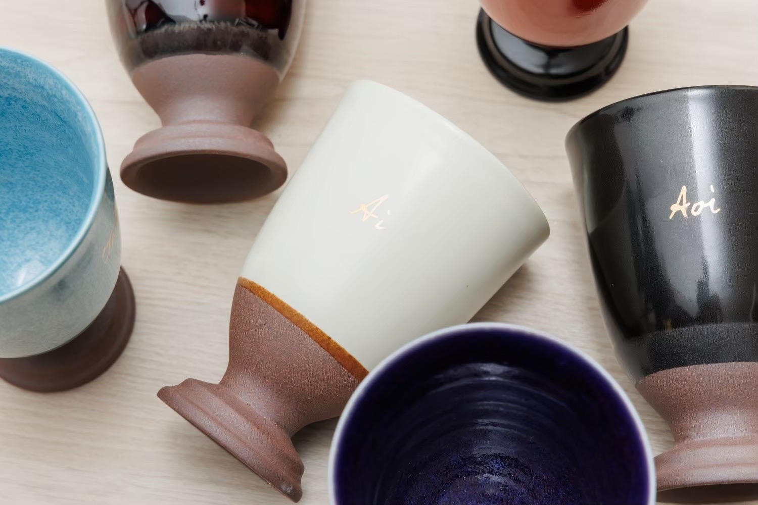 【名入れ】美濃焼カップセット（選べるカラー）｜SHUSHU