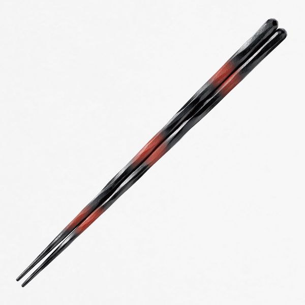 けずり黒/紅ぼかし　大・23.5cm /中・21.5cm