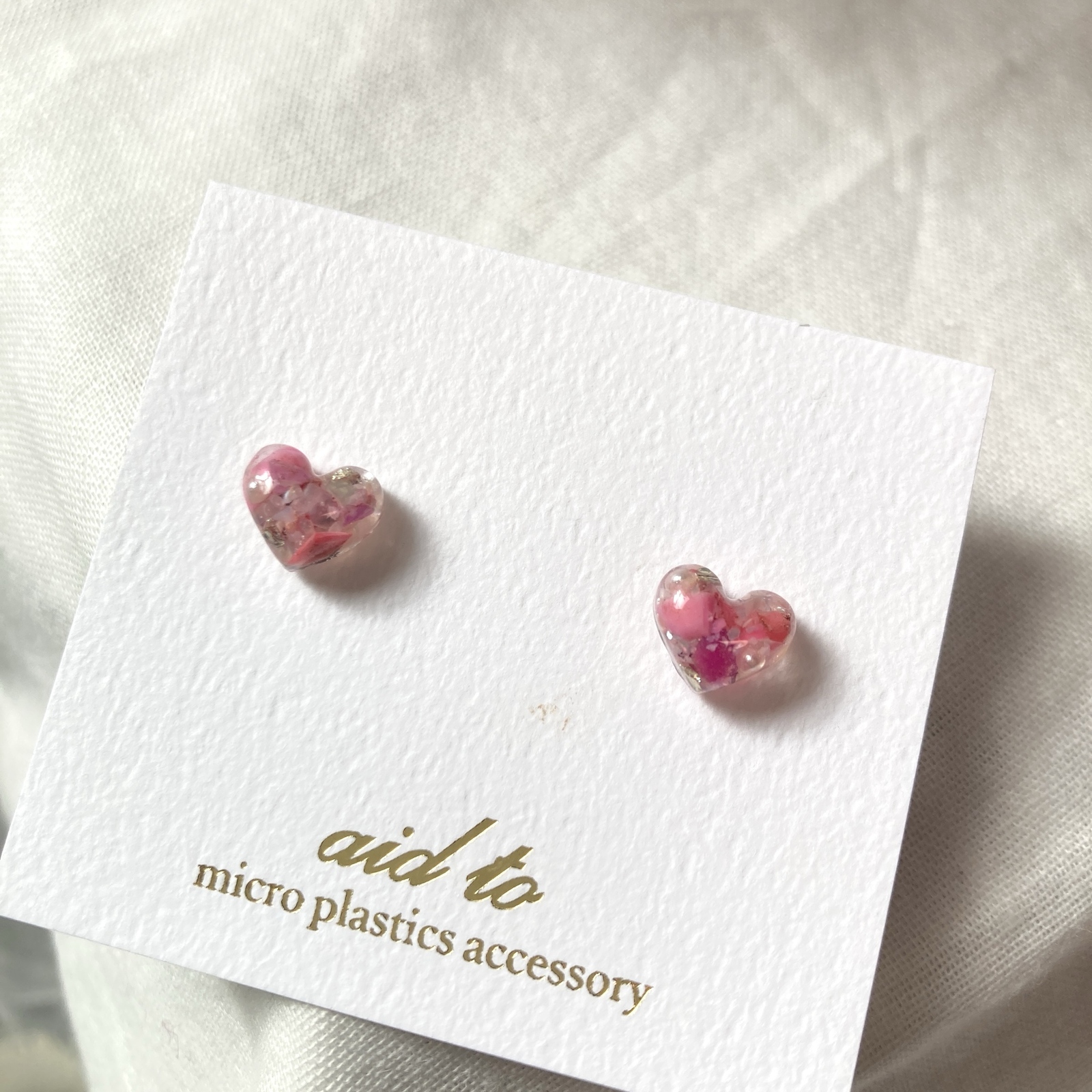 【川から海を守る】ちっちゃなheart♥pierce/earrings
