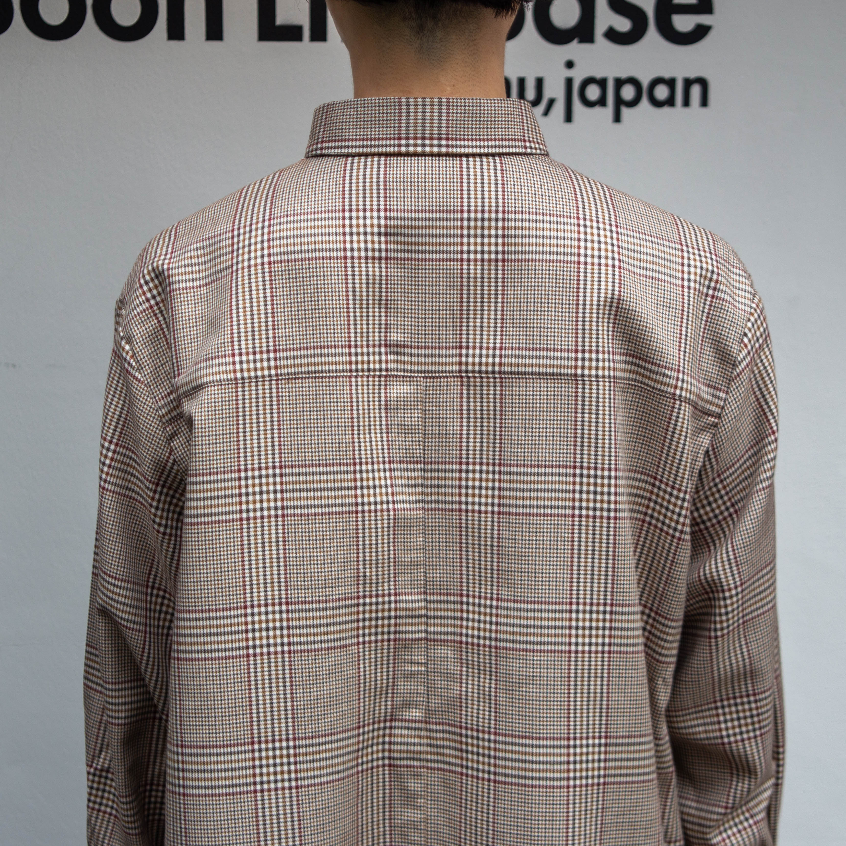 播州織　キュプラ混　グレンチェック　Aラインワンピース