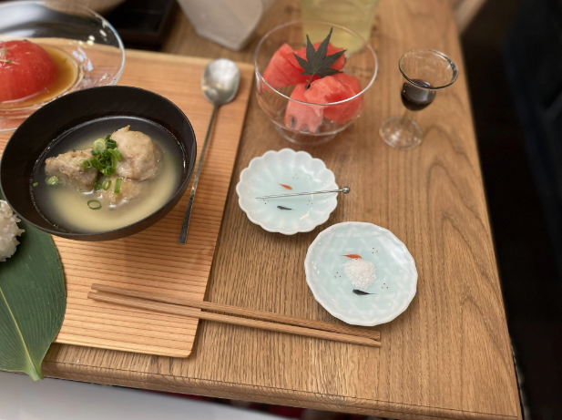 青白磁メダカ籠目豆皿