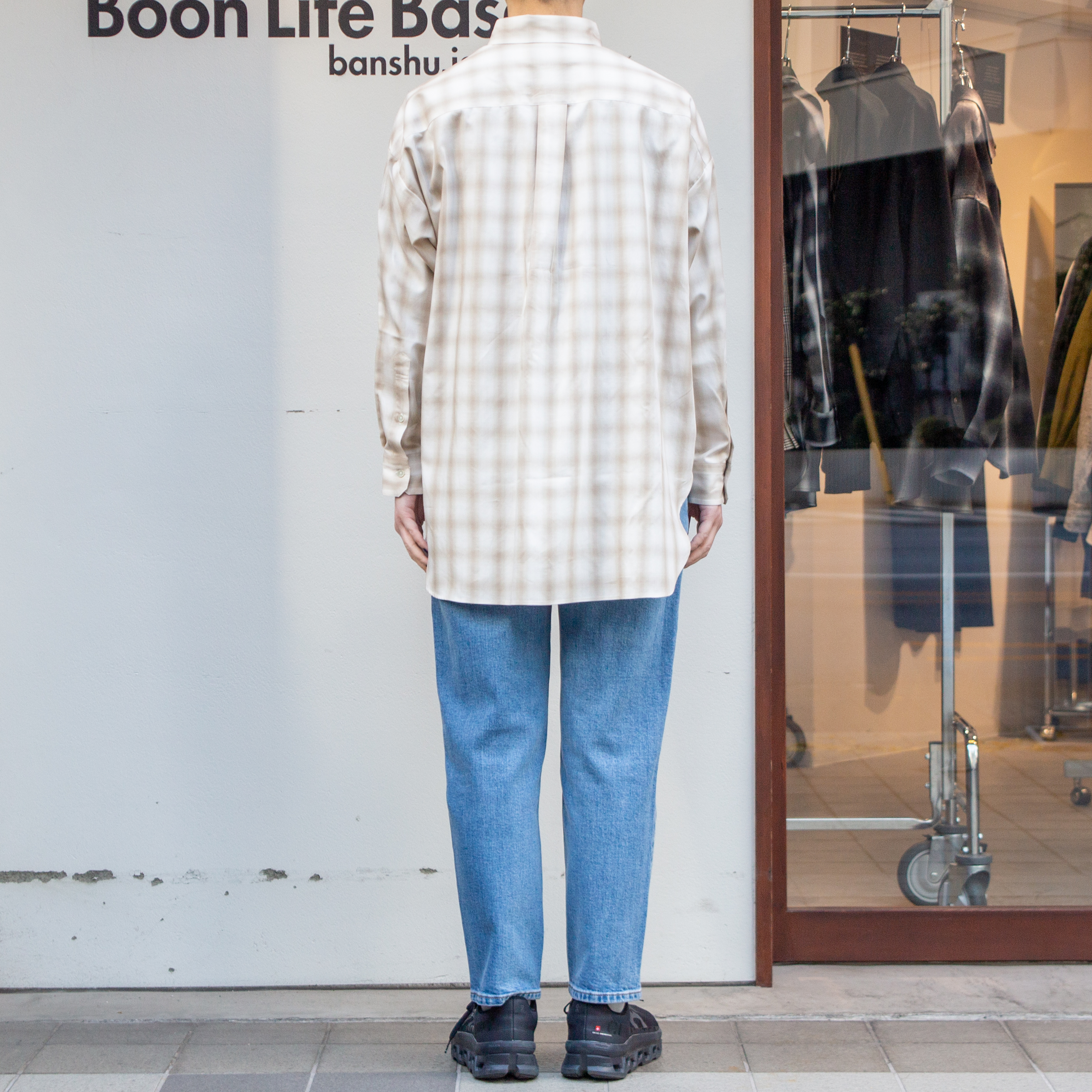 播州織　オンブレチェックチュニック