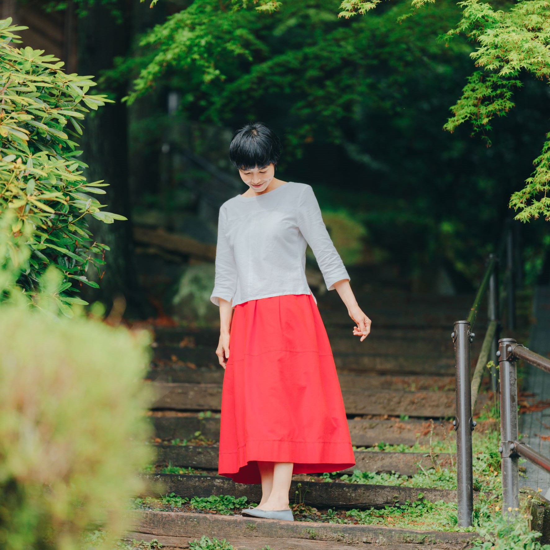 旅する赤いスカート【艶-TSUYA-SKIRT | RED】