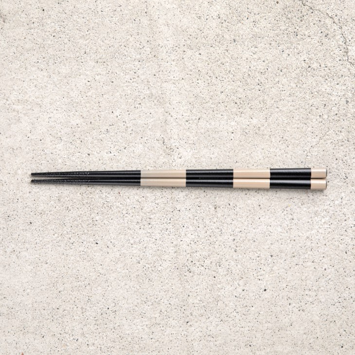 漆のお箸 十八膳　しましま