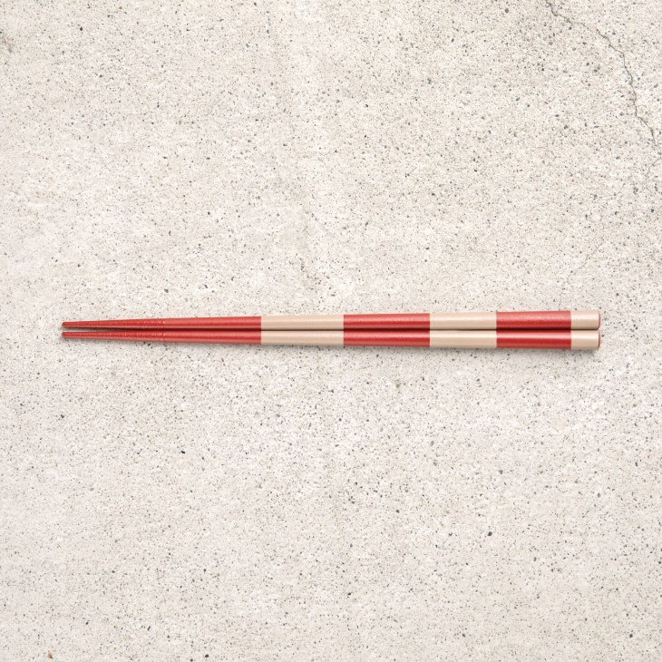 漆のお箸 十八膳　しましま