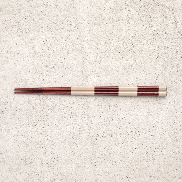 漆のお箸 十八膳　しましま