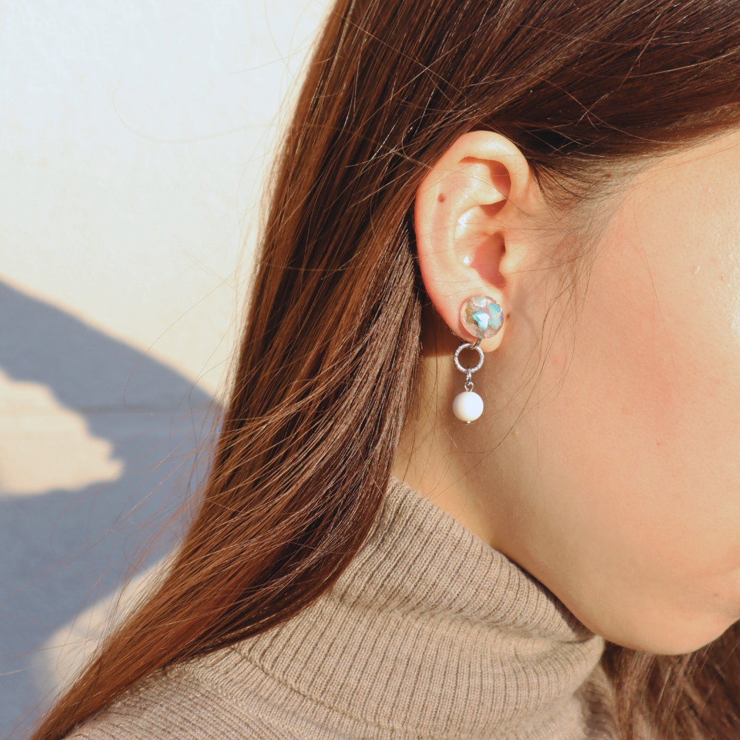 【川から海を守る】ゆらゆらヒトデ2way pierce/earring