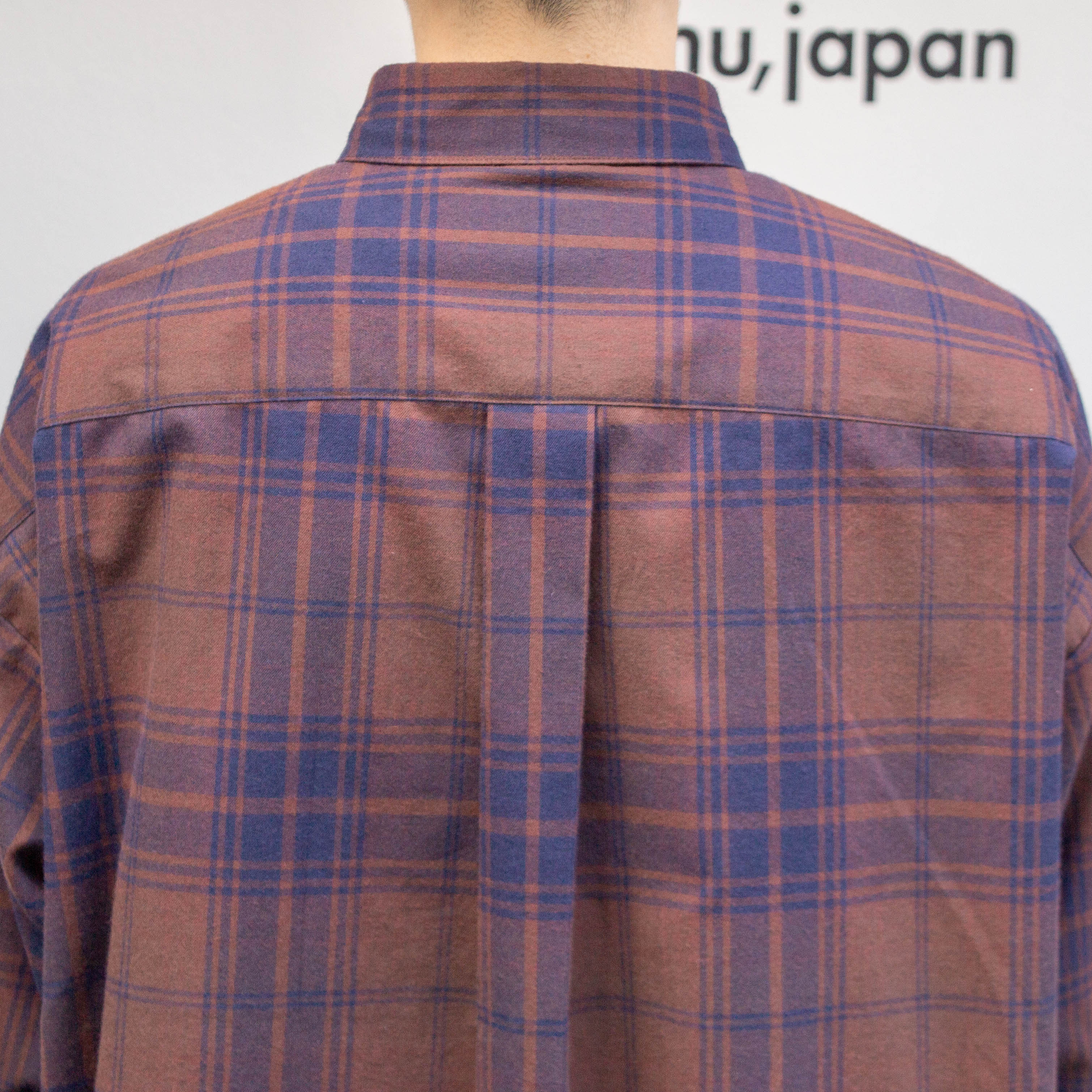 播州織　綿フランネル　チェックチュニック