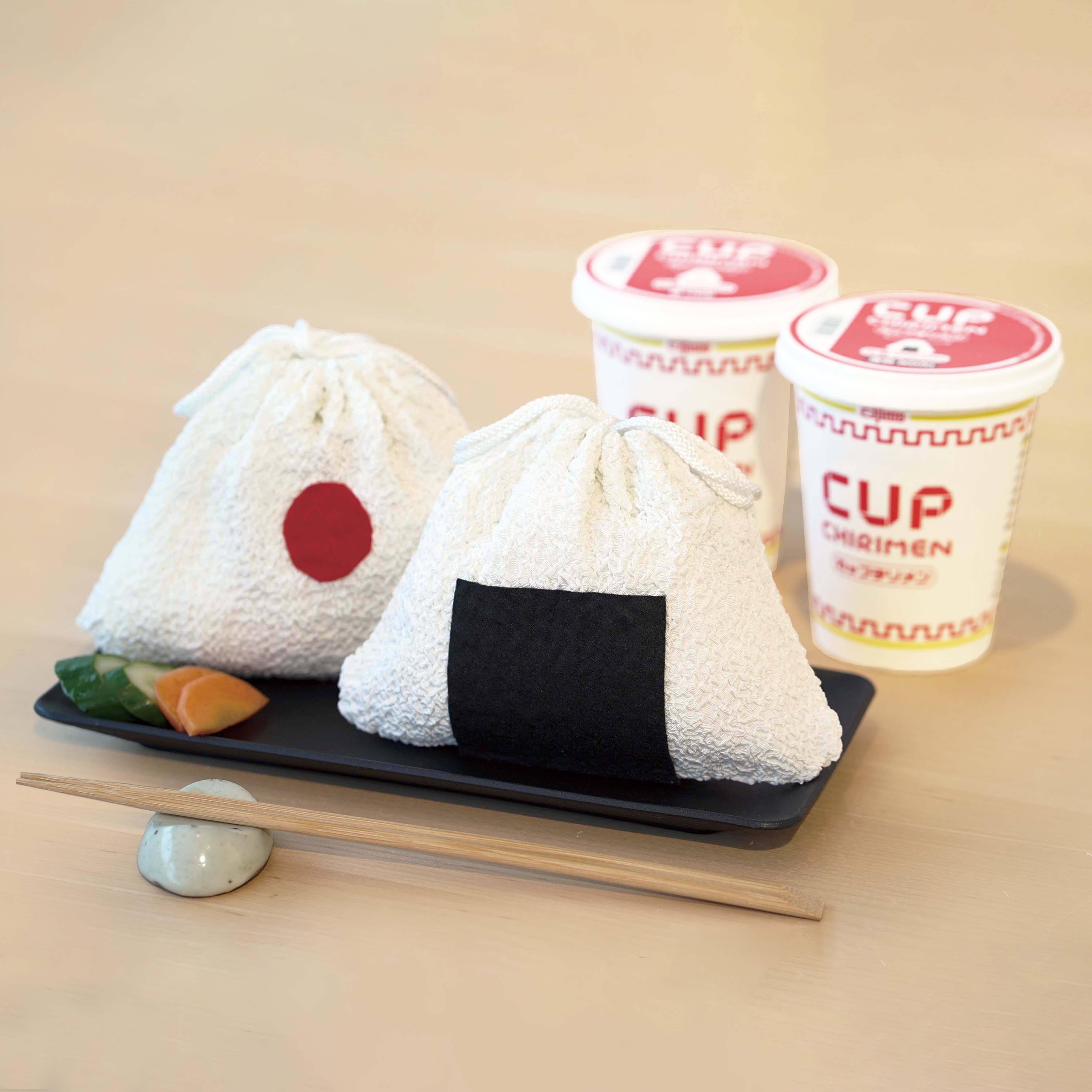 【Cijimu】CUP CHIRIMEN 巾着POUCH 梅 UME