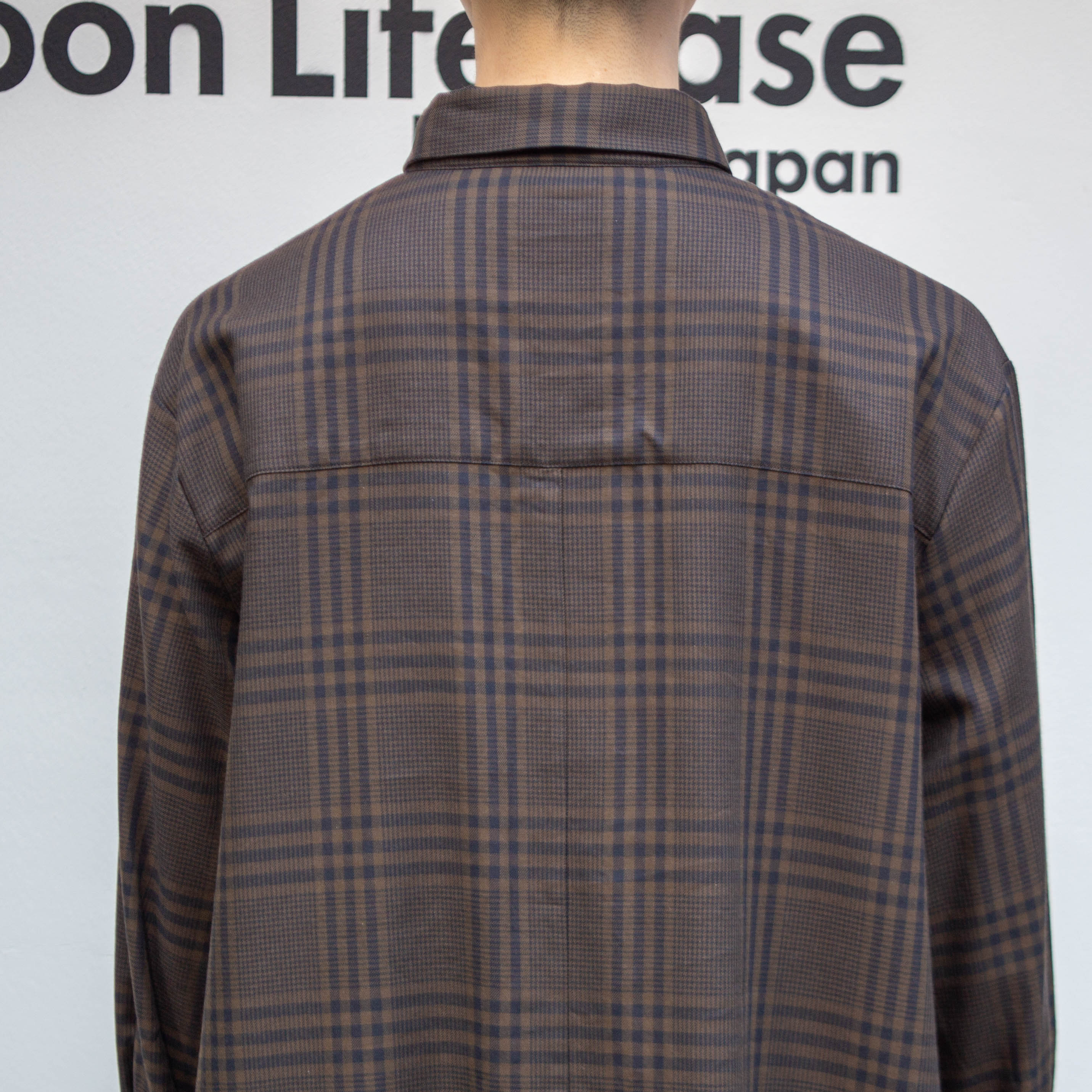 播州織　キュプラ混　グレンチェック　Aラインワンピース