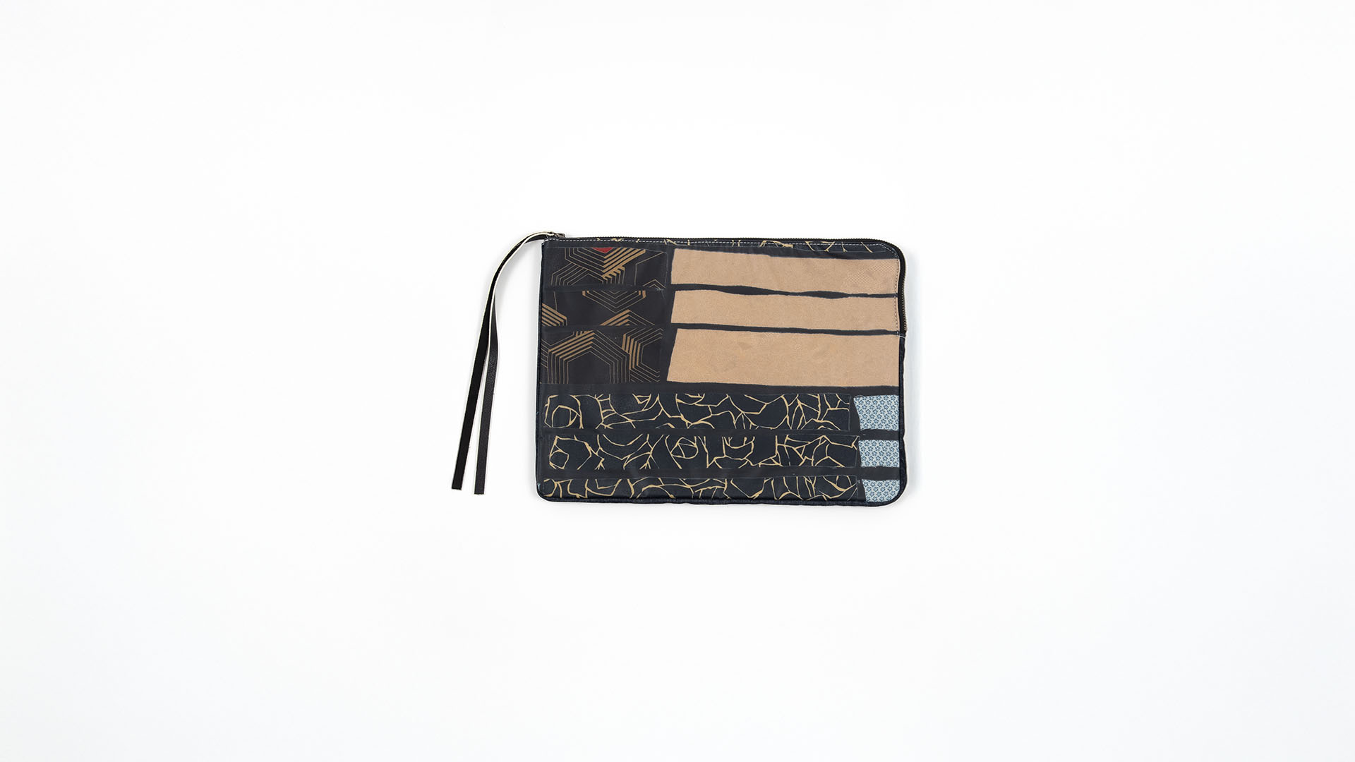 キモノ_クラッチバッグ｜亀甲・薔薇・紬