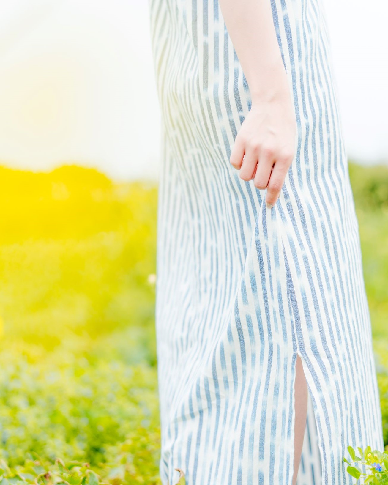 旅する藍とワンピース【艶-TSUYA-SKIRT | JAPAN BLUE（縞）】