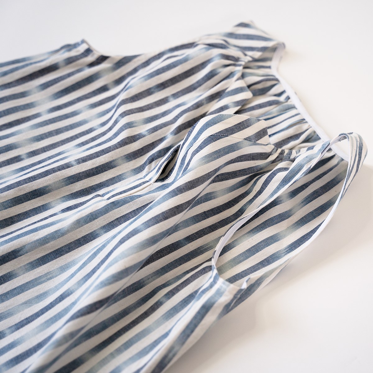 旅する藍とワンピース【艶-TSUYA-SKIRT | JAPAN BLUE（縞）】