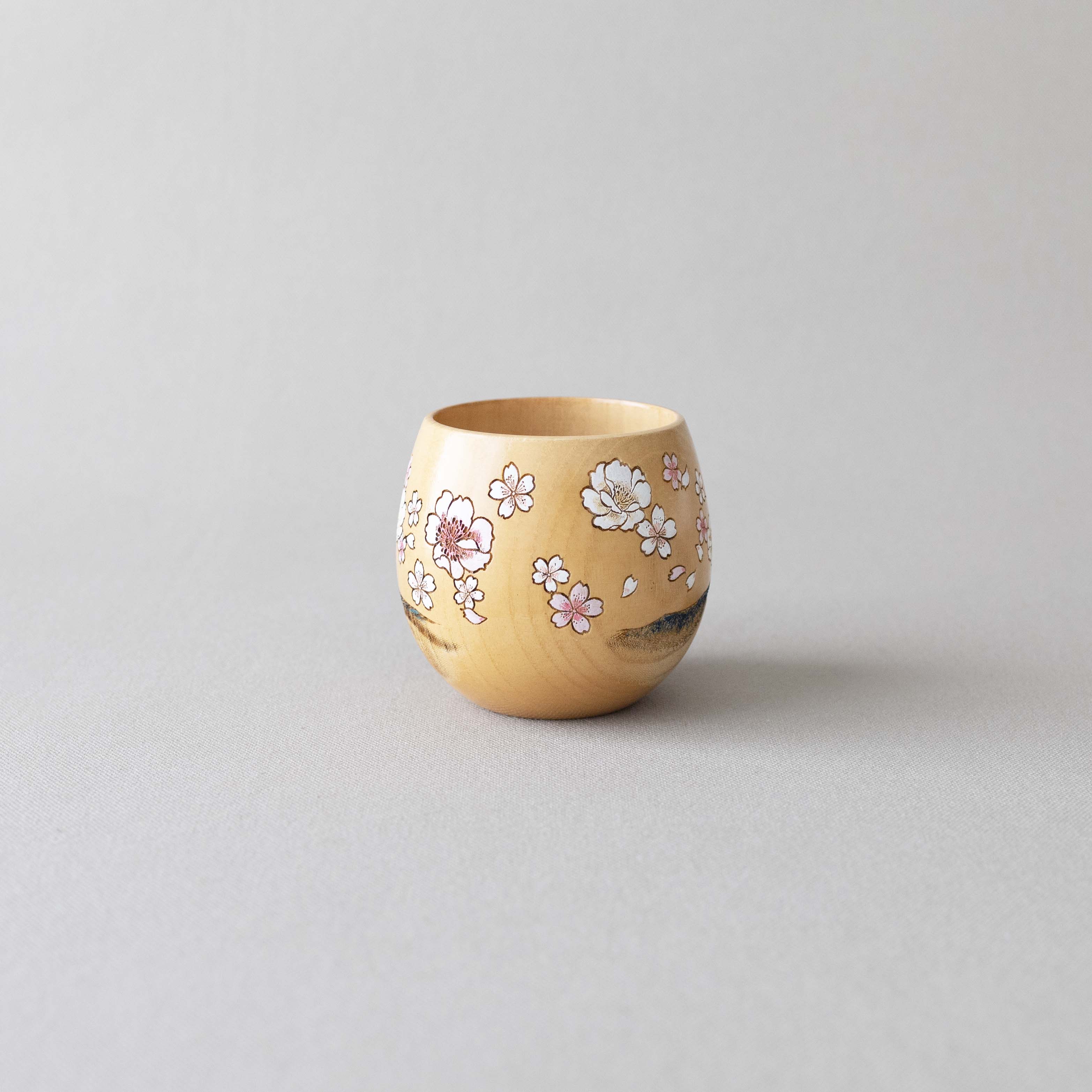 【エッグカップ】赤富士に桜