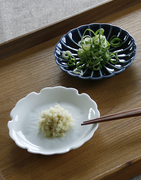 參窯 豆皿揃え三枚組（作山窯/グレー、カネコ小兵/茄子紺ブルー、深山